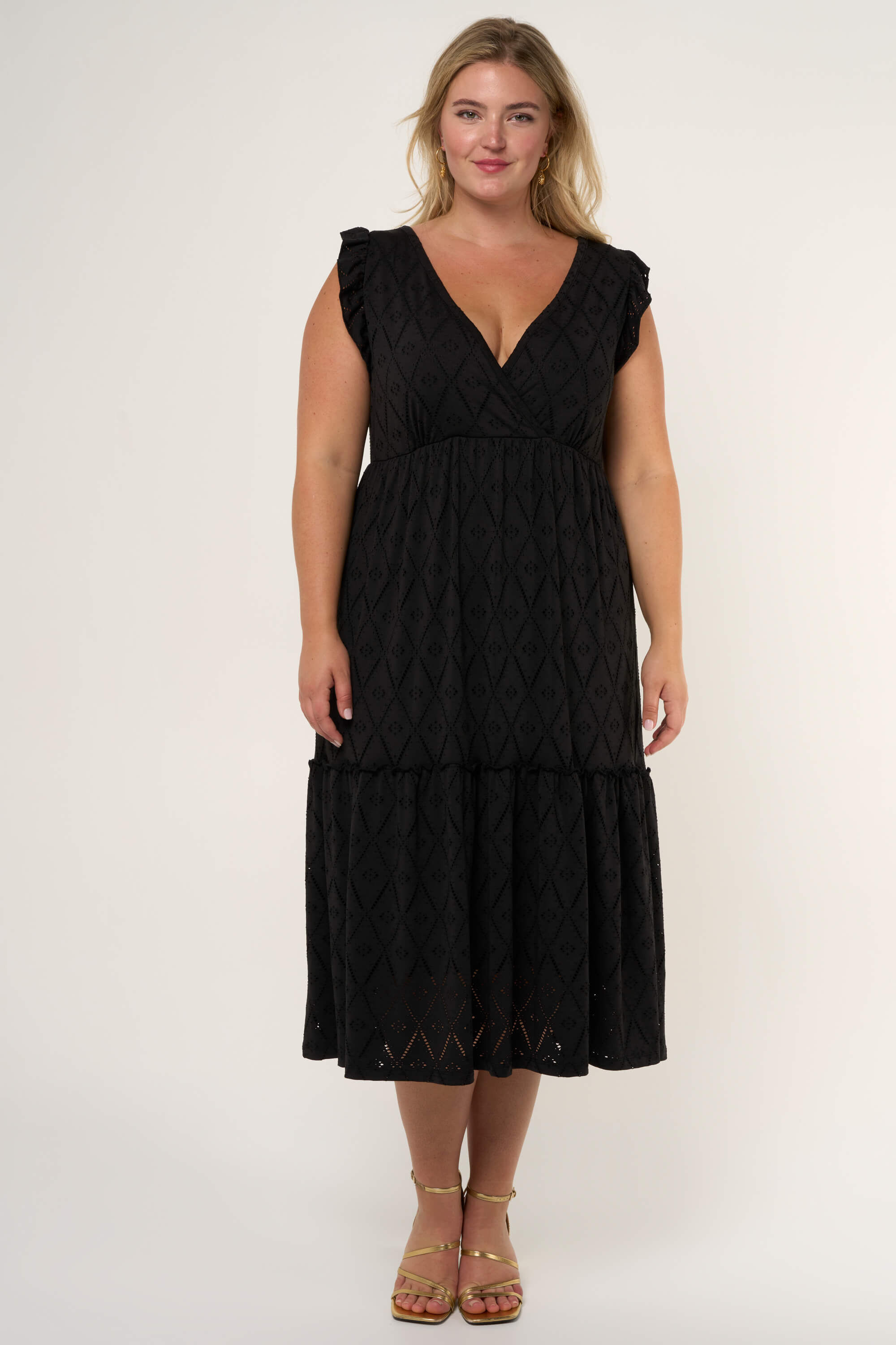 Robe midi avec broderie image number 7