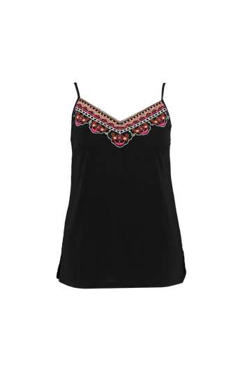 Haut sans manches avec broderie
