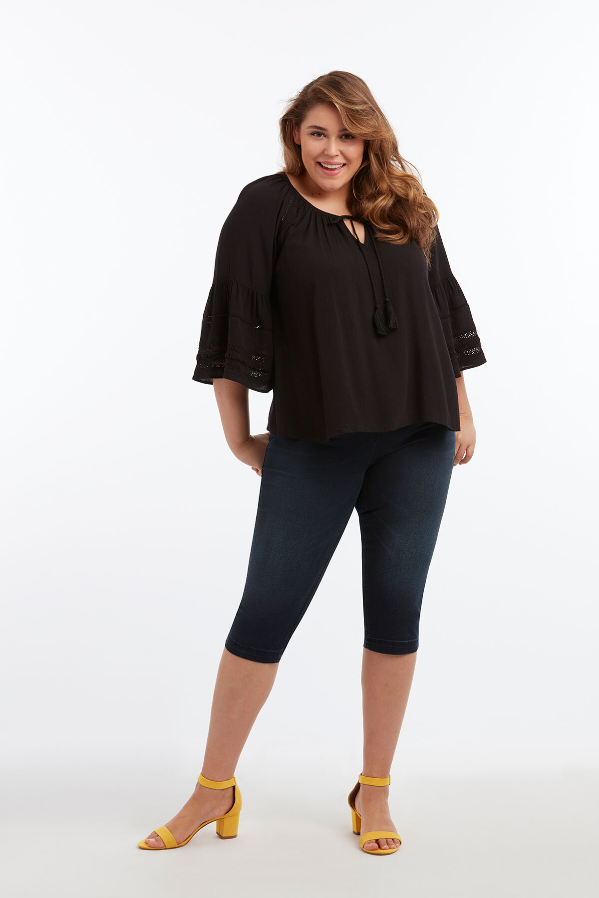 Chemisier &agrave; manches cloche image number 3