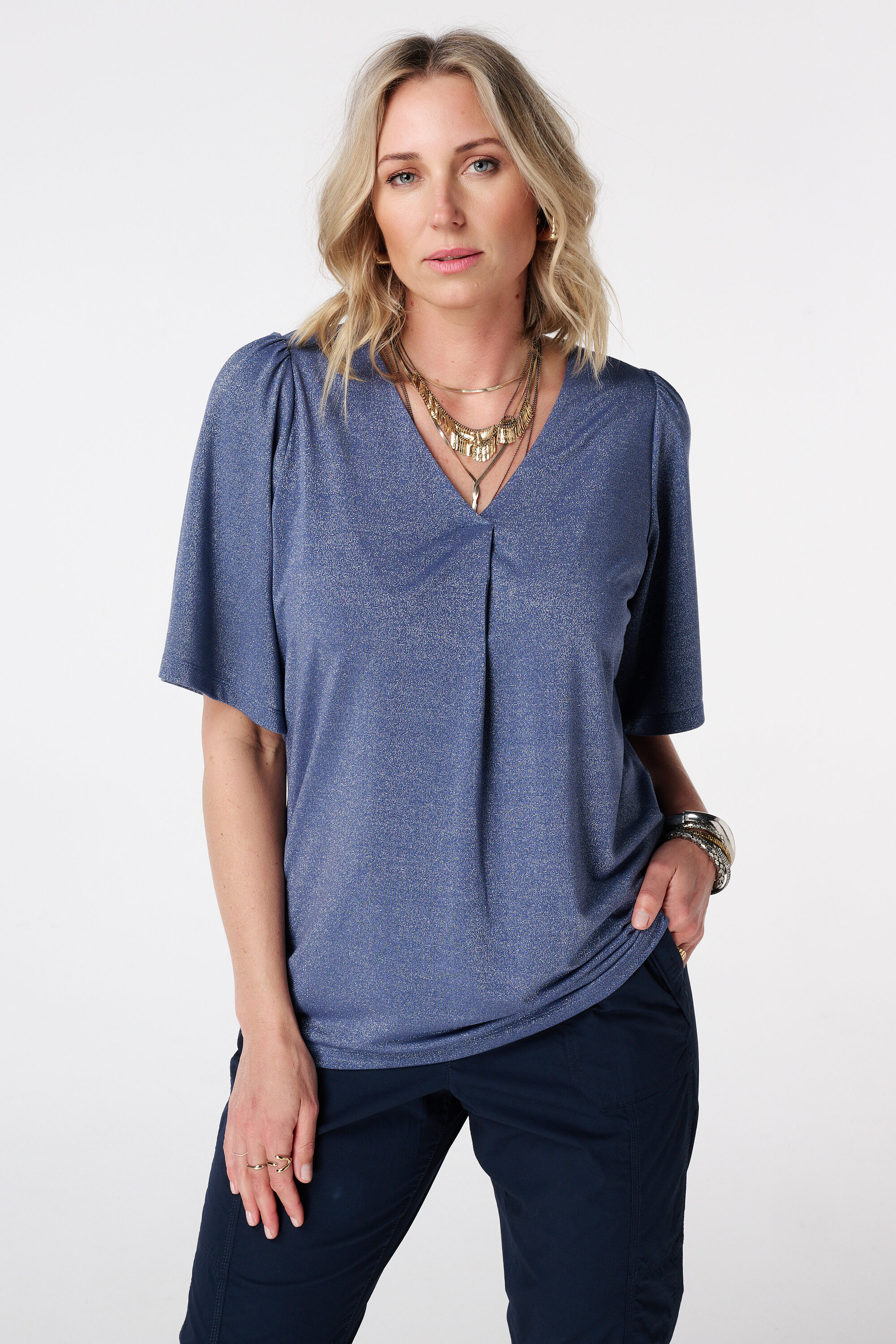 Top avec manches papillon