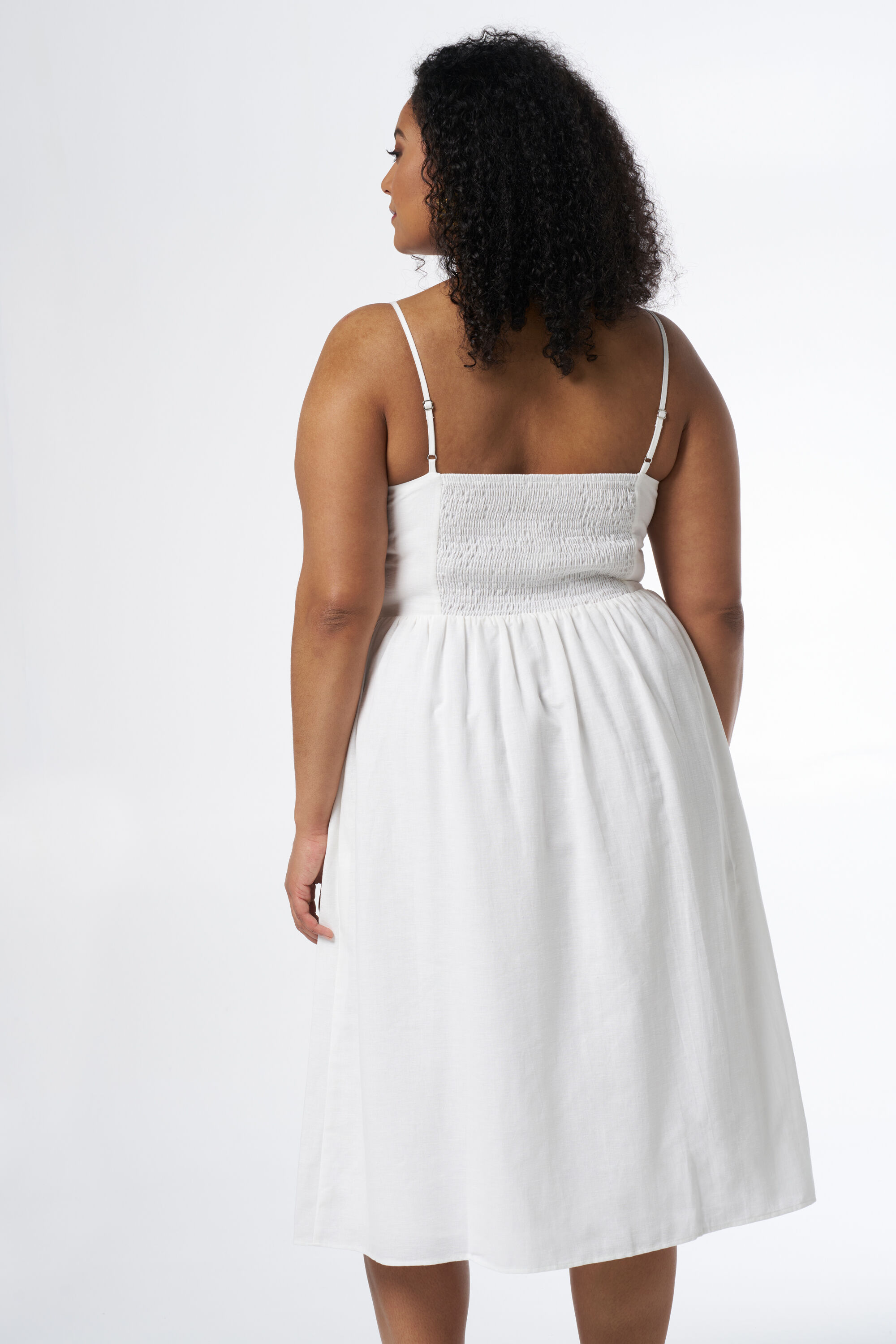 Robe midi boutonn&eacute;e et &agrave; imprim&eacute; image number 3