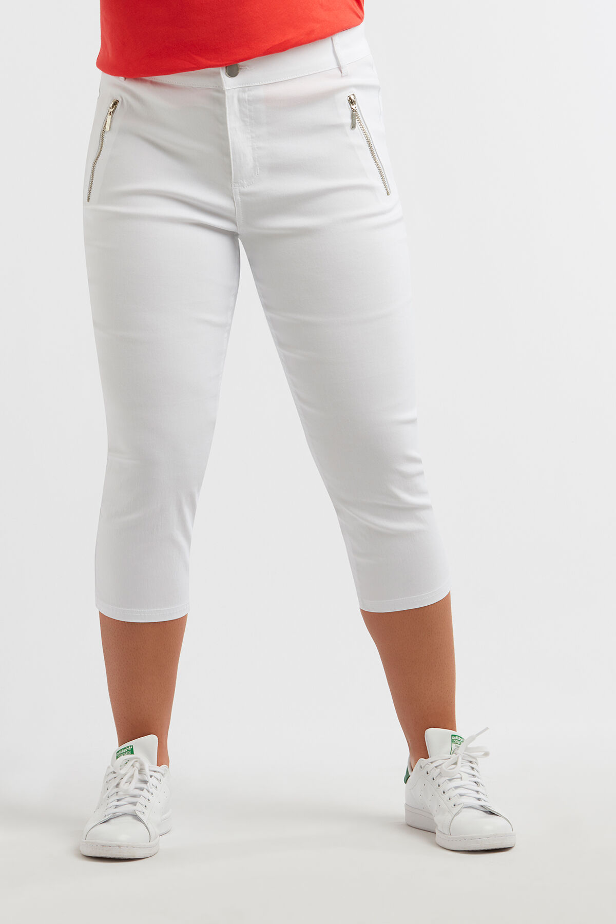 Pantalon corsaire avec fermetures &Eacute;clair image number 4