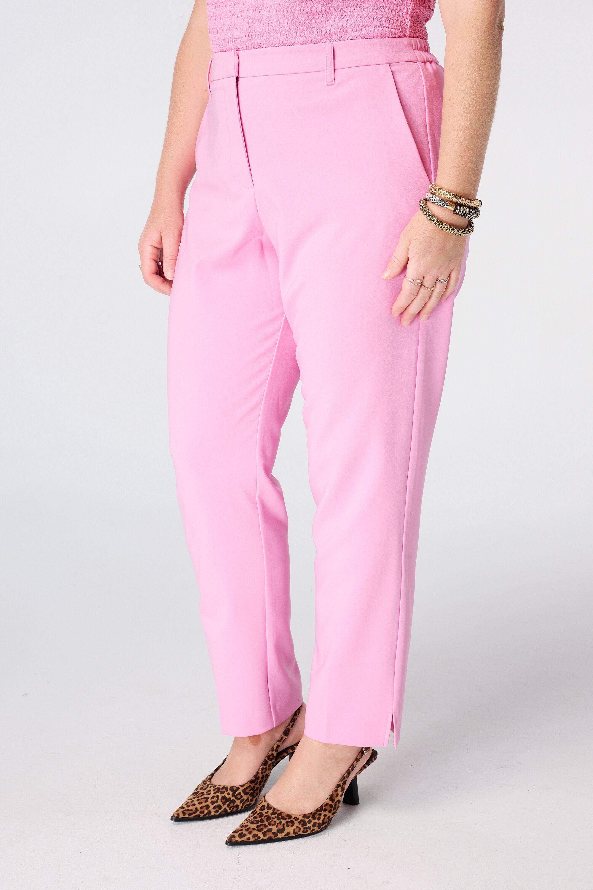 Pantalon droit &agrave; taille &eacute;lastique image number 5