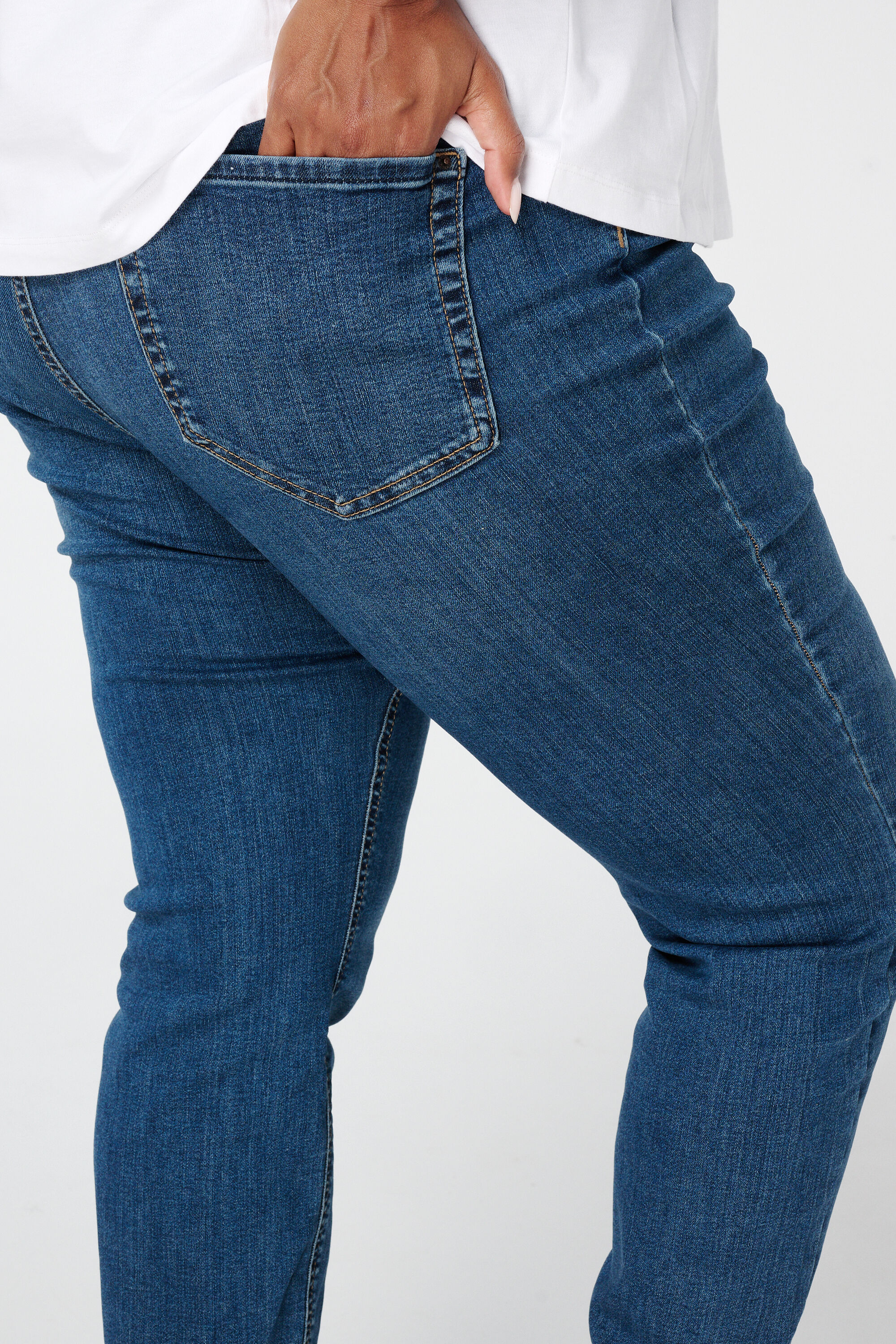 Jean skinny taille haute CHERRY image number 4