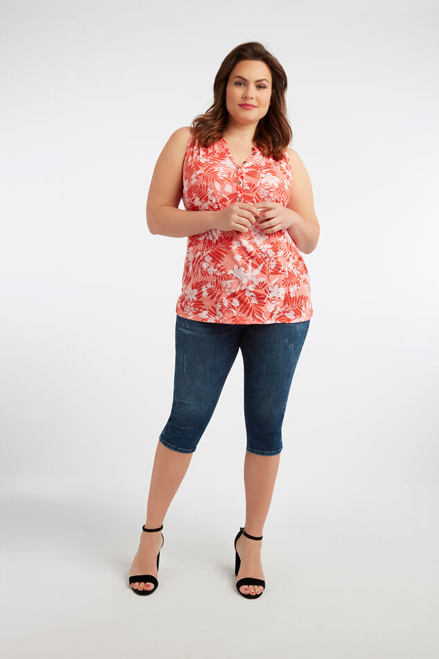 Haut sans manches avec effet délavé  image number 4