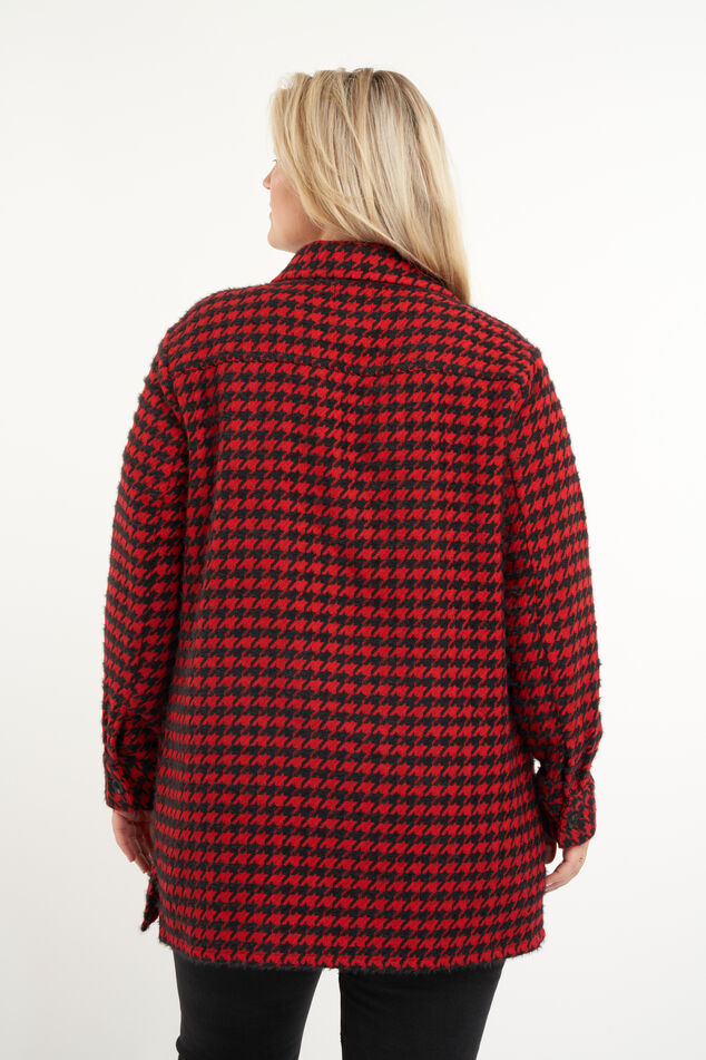 Veste chemise avec imprimé pied-de-poule image number 3