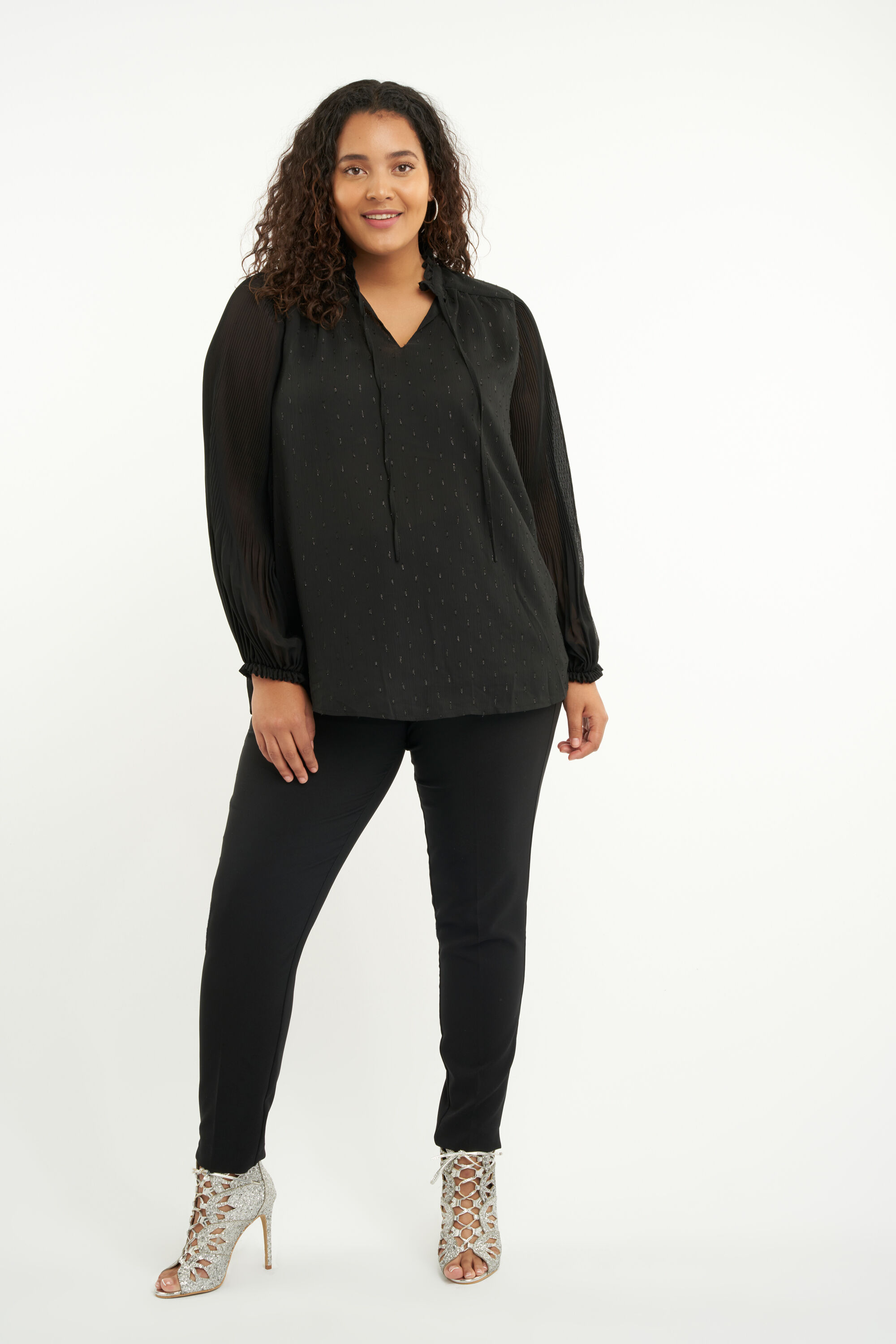 Chemisier &agrave; manches pliss&eacute;es image number 7