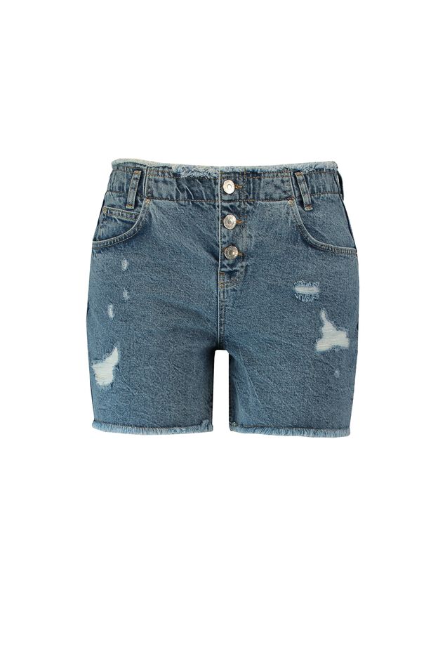 Shorts effilochés avec fermeture boutonnée image number 2