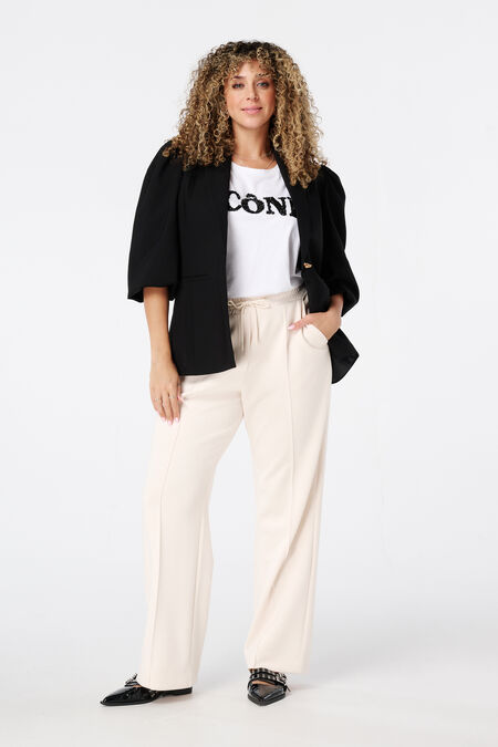Pantalon avec taille élastique et couture décorative Pantalon avec taille élastique et couture décorative
