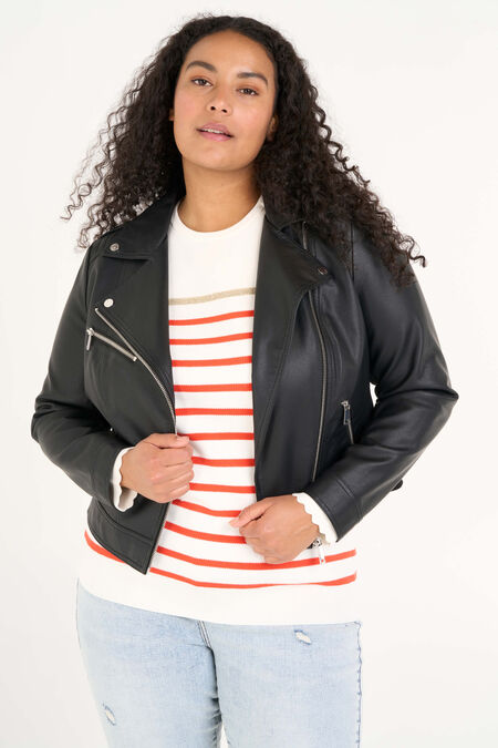 Veste style motard en similicuir Veste style motard en similicuir