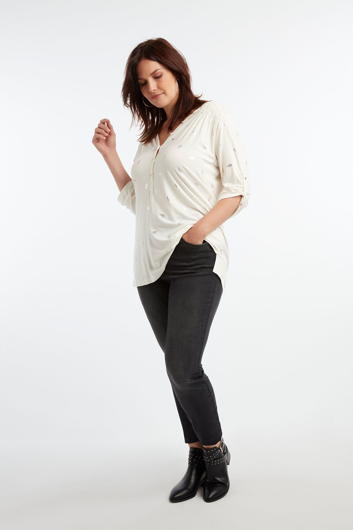 Haut &agrave; imprim&eacute; m&eacute;tallis&eacute; image number 4