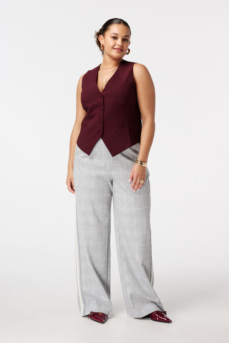 Pantalon large à carreaux Pantalon large à carreaux
