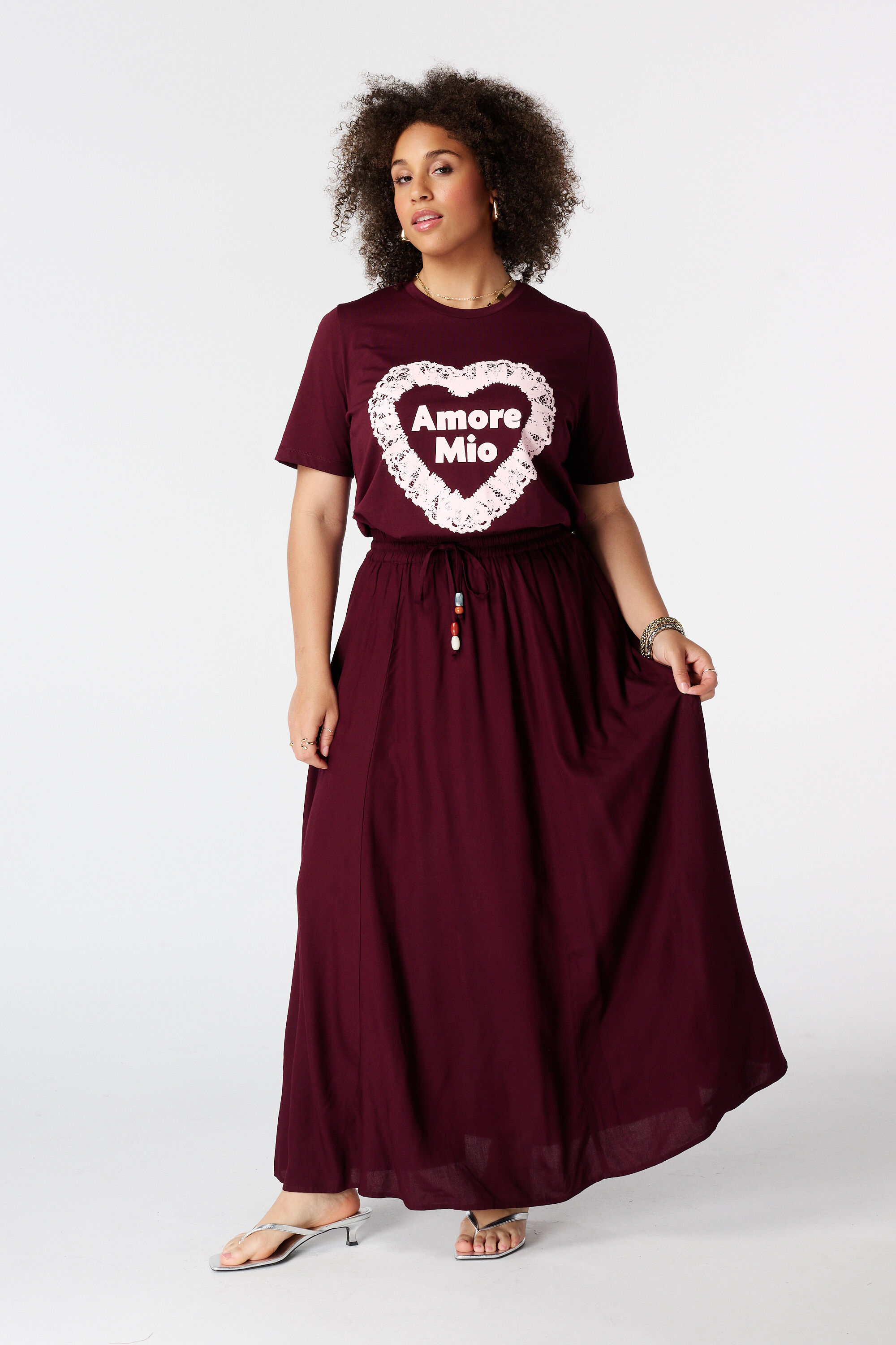 Jupe maxi avec taille &eacute;lastique