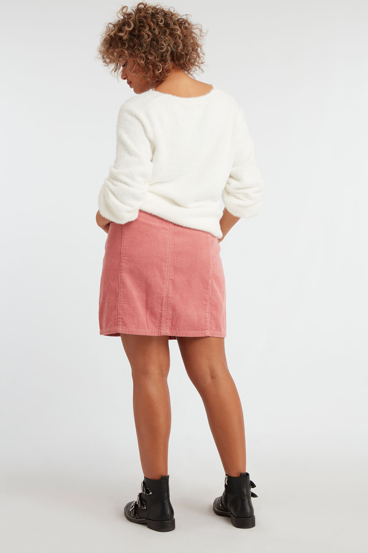 Jupe en velours c&ocirc;tel&eacute;  image number 5