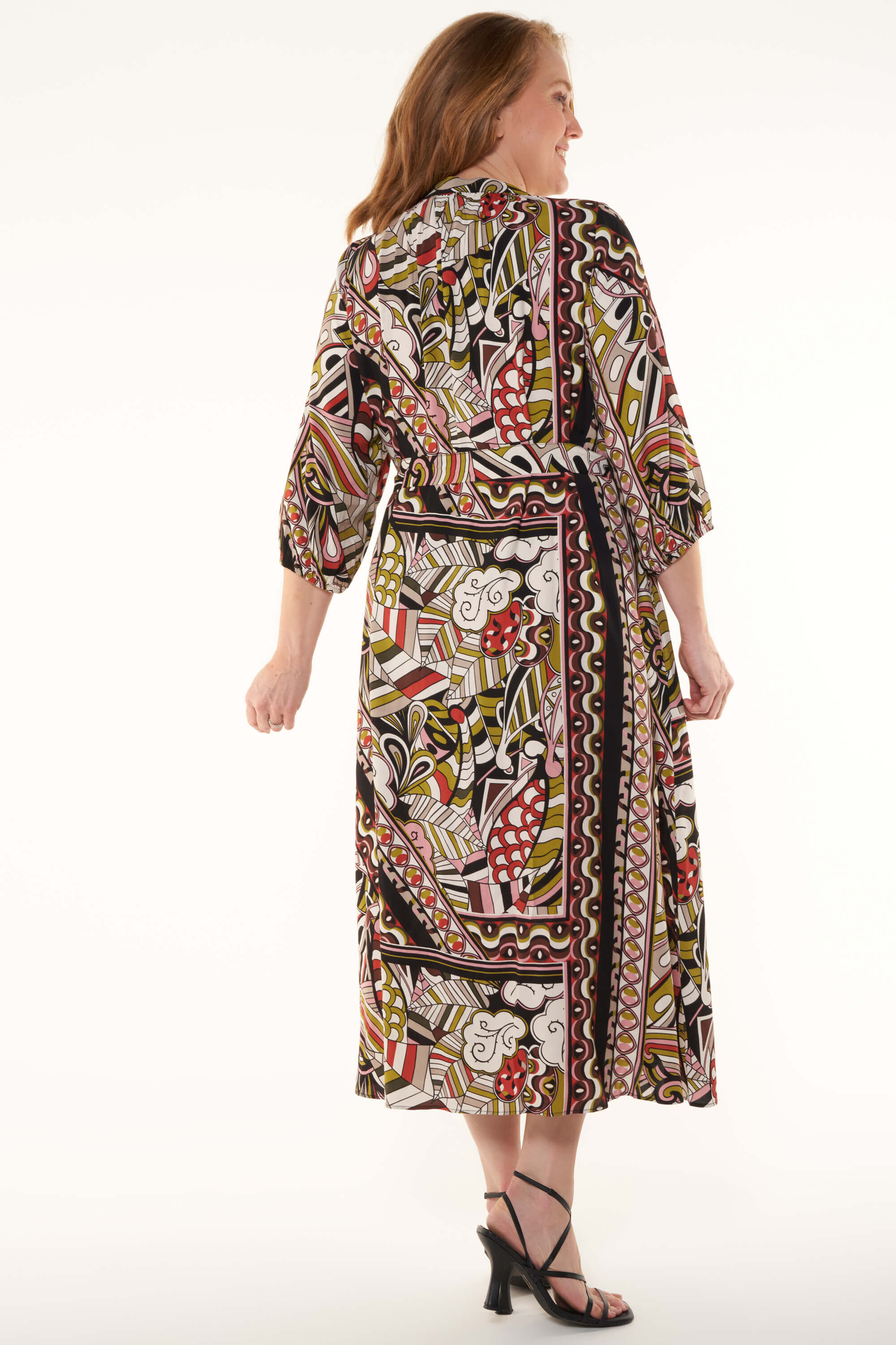 Robe midi &agrave; imprim&eacute;  image number 3