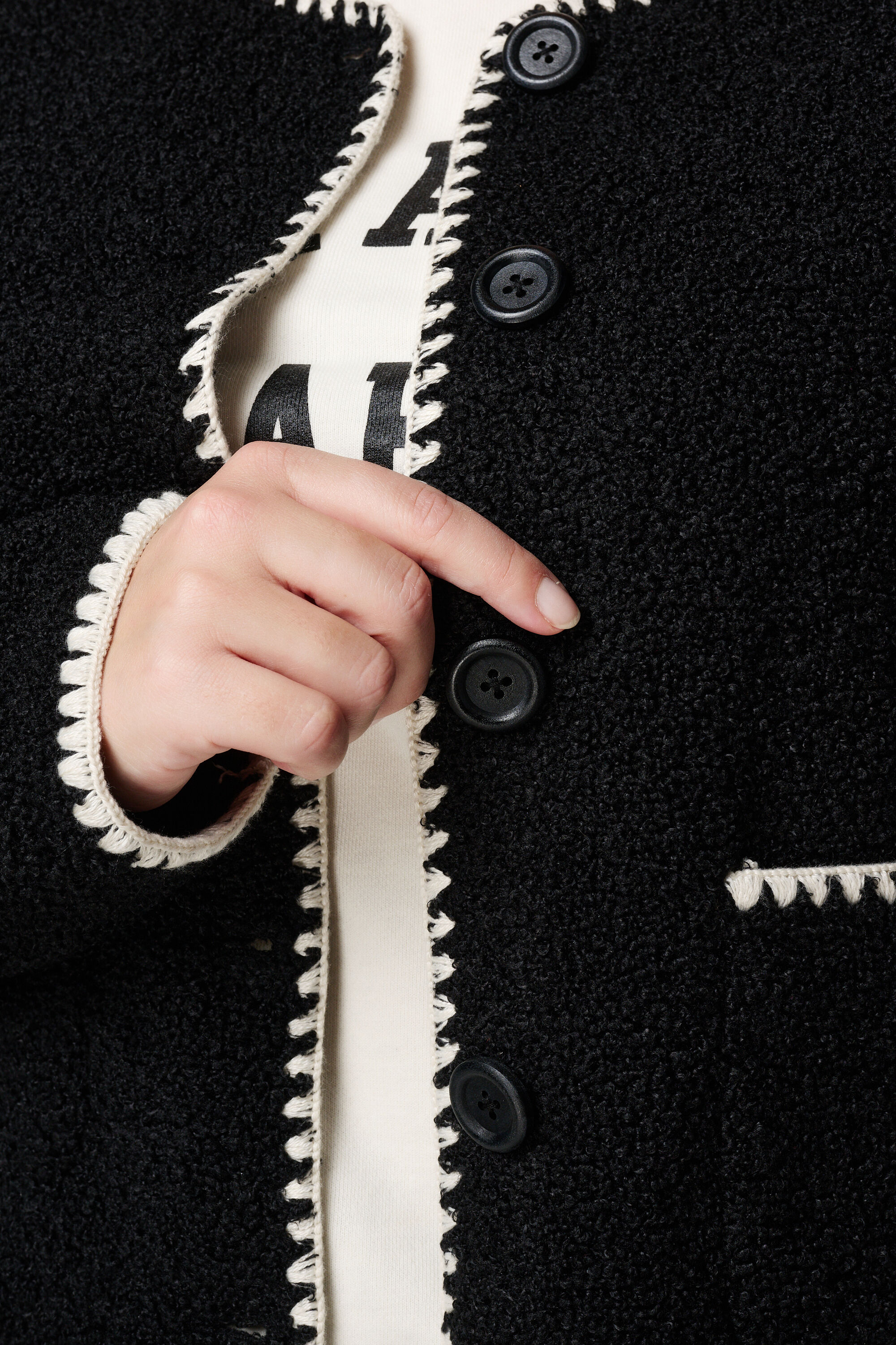 Veste Teddy avec d&eacute;tails contrastants image number 4