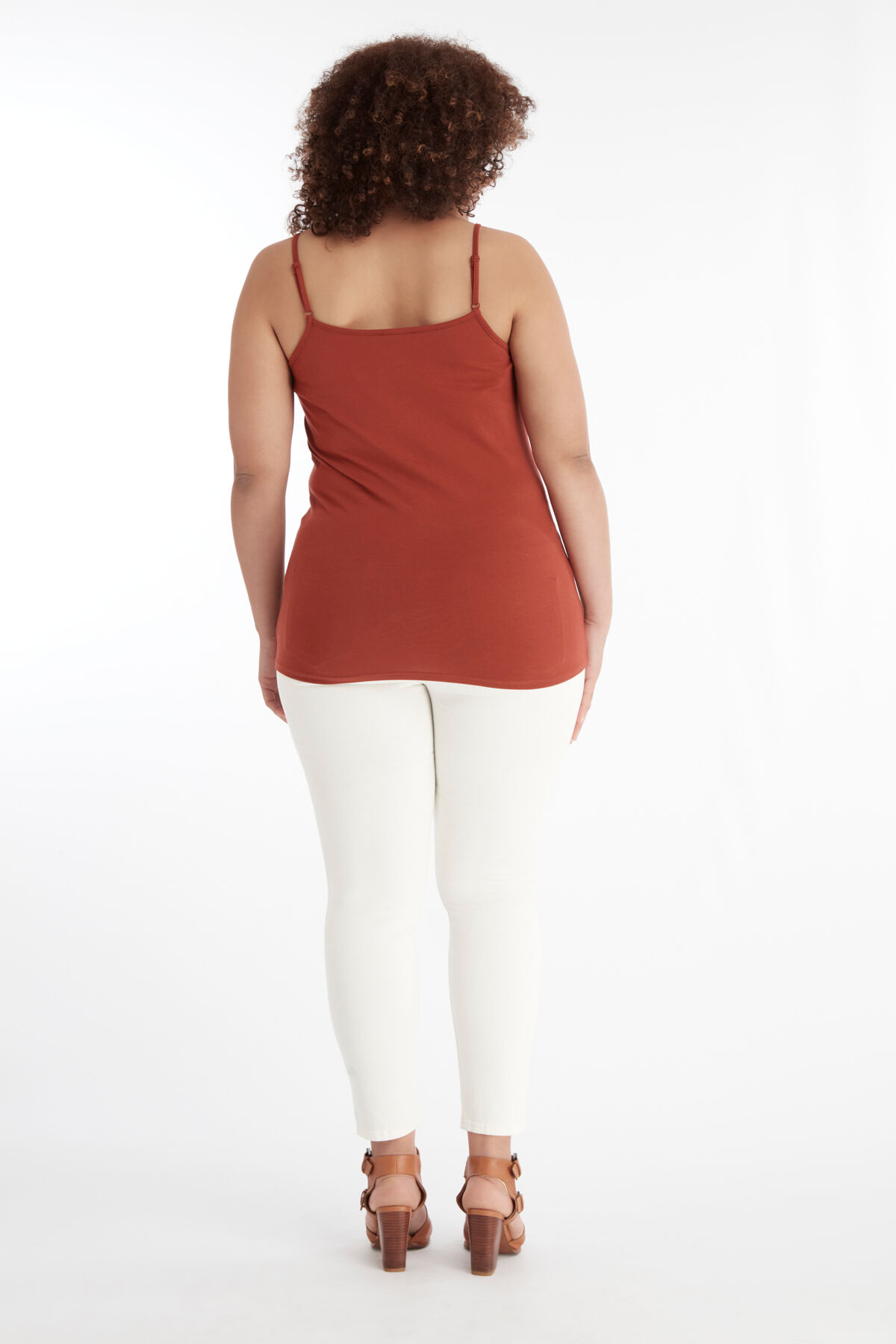 D&eacute;bardeur en coton avec bretelles spaghetti image number 4