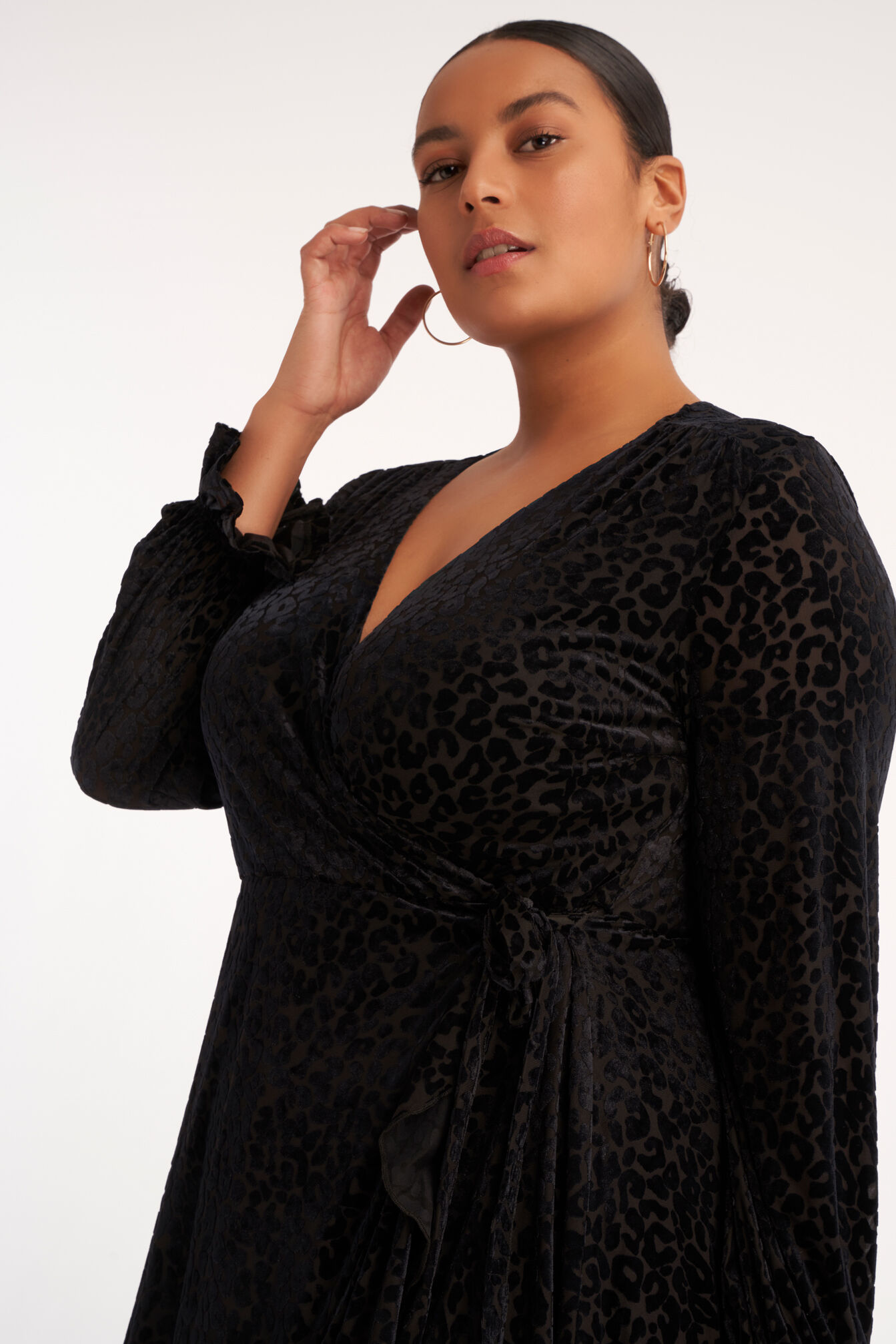 Robe portefeuille &agrave; imprim&eacute; l&eacute;opard image number 5