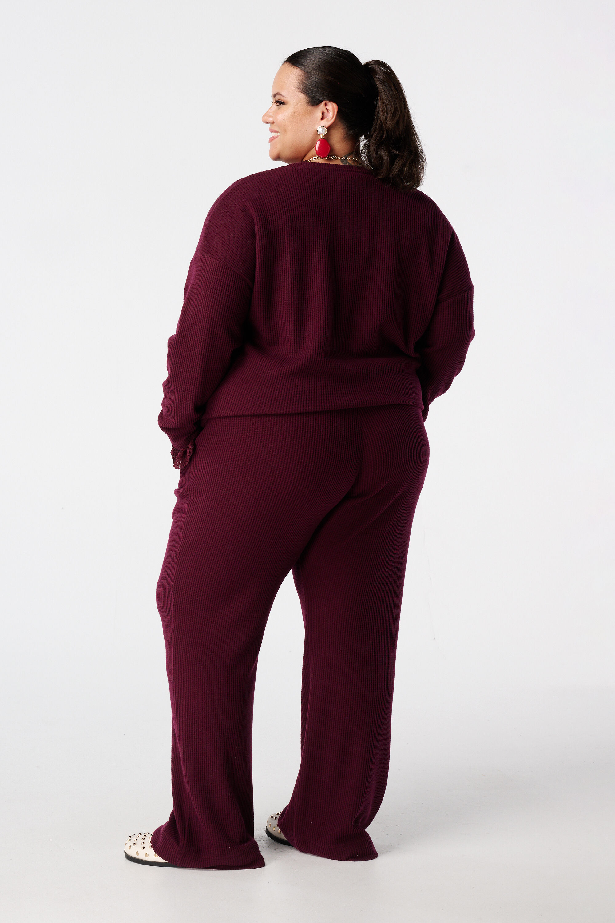 Pantalon droit &agrave; taille &eacute;lastique image number 3