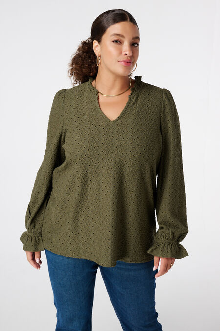 Top avec détails de broderie  Top avec détails de broderie