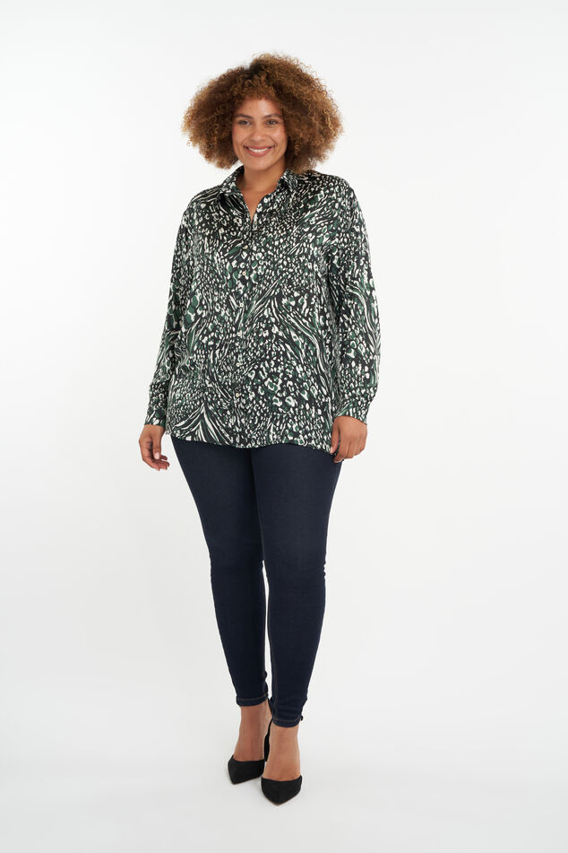 Chemisier satin à imprimé image number 5