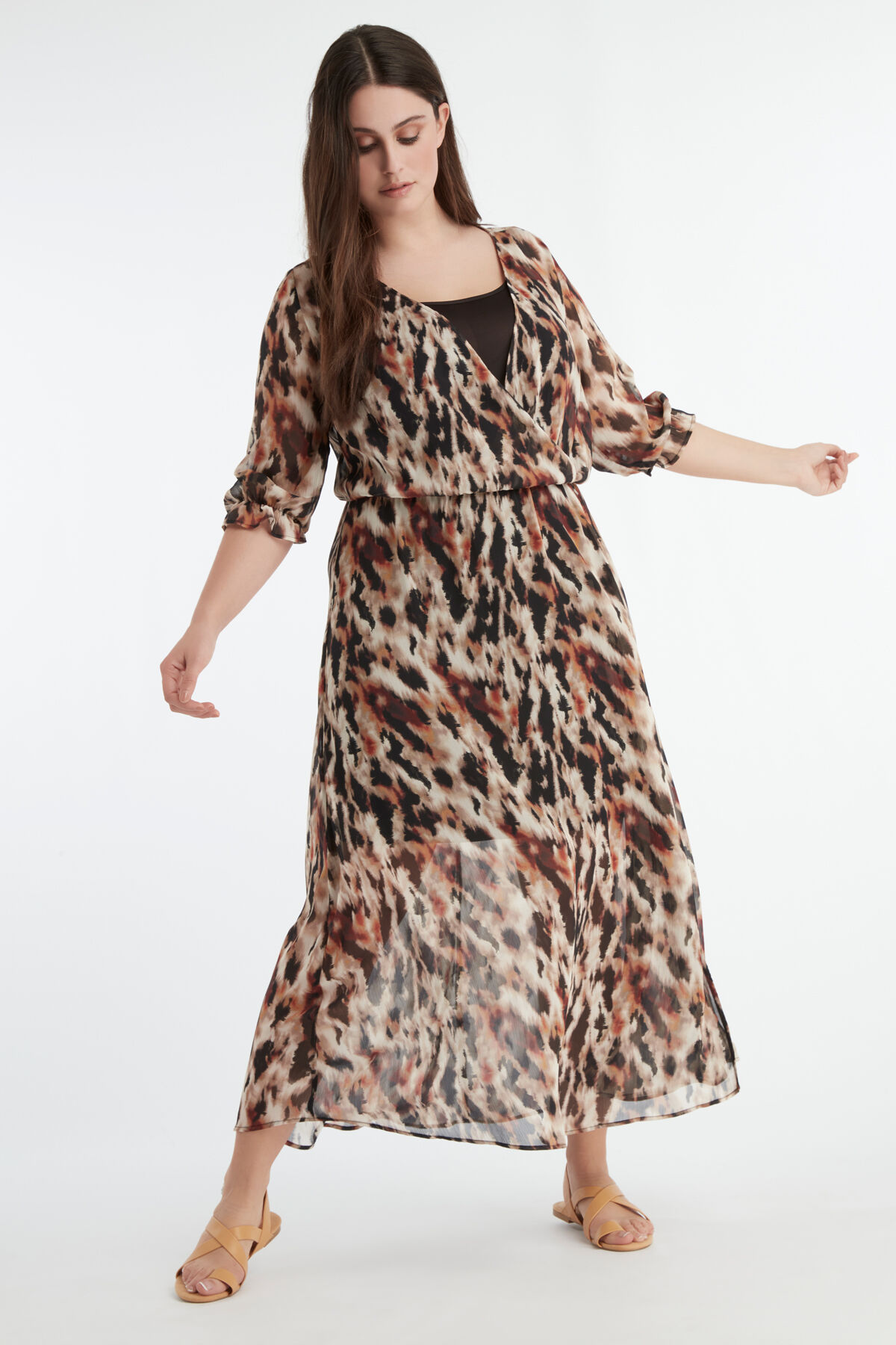 Robe portefeuille boutonn&eacute;e image number 5