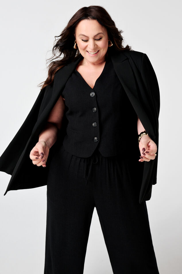 Gilet de costume en lin image number 0