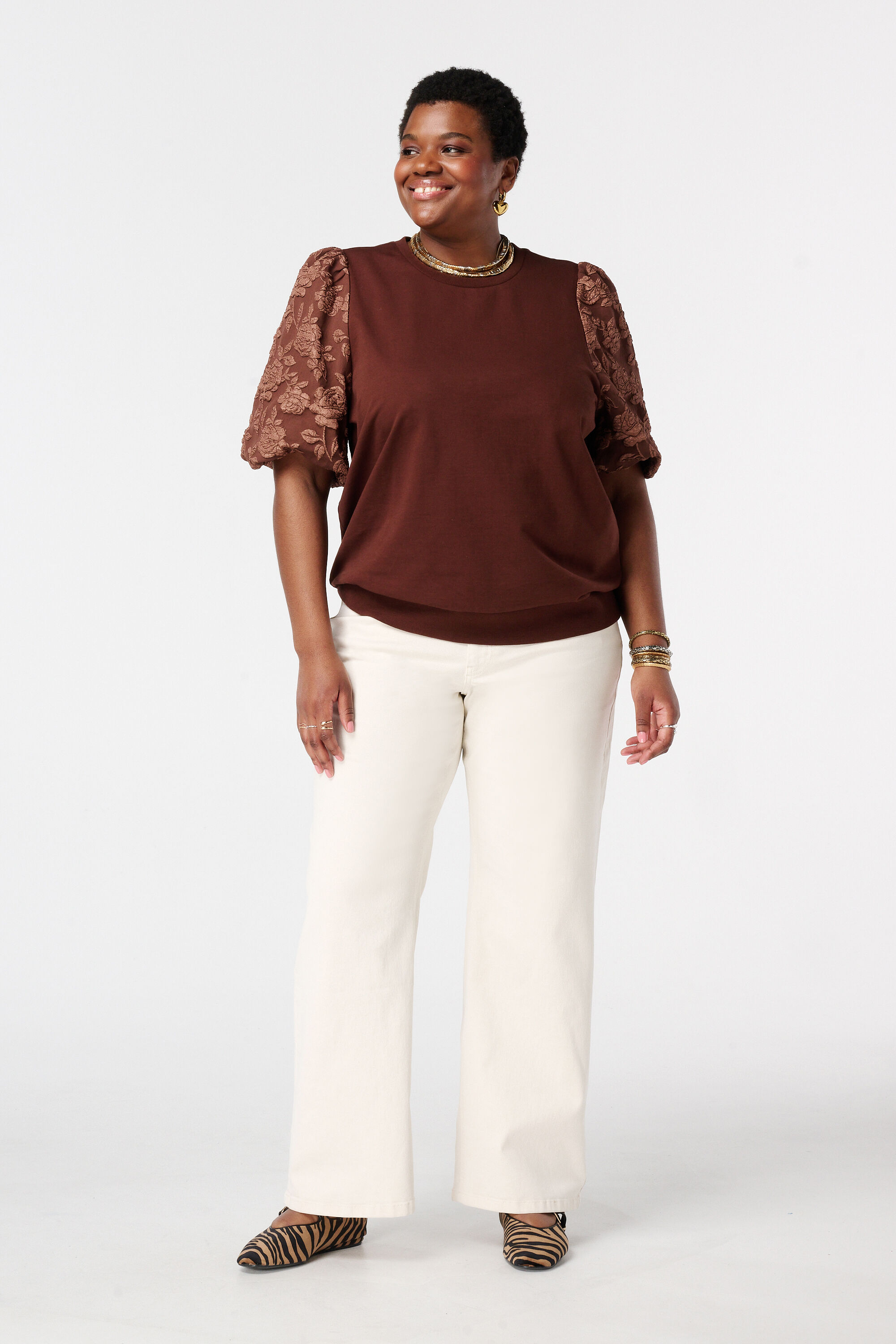 Haut avec manches en jacquard image number 5