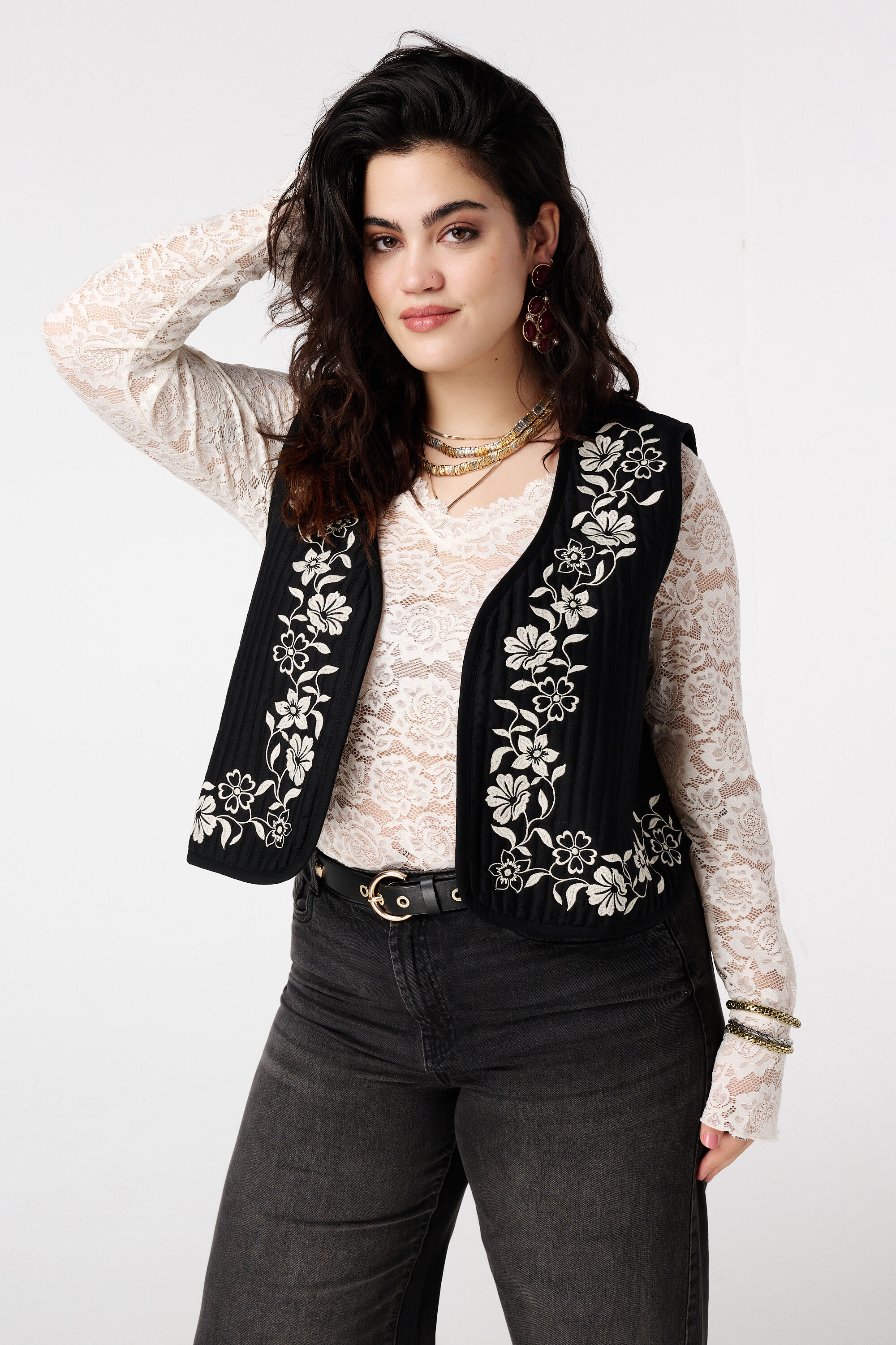 Gilet avec broderie