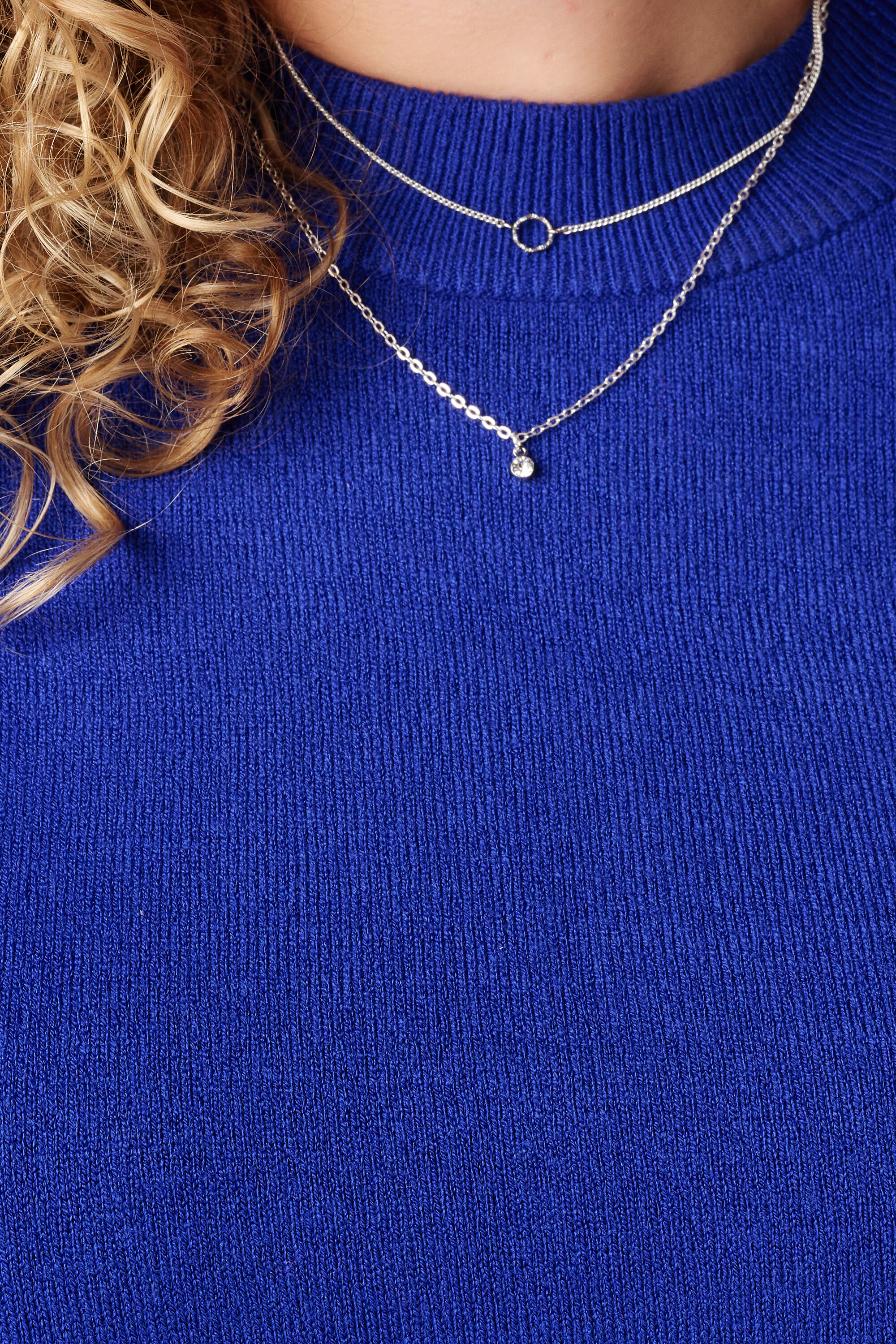 Pull en maille fine &agrave; manches ballon image number 6