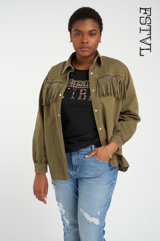 Pull à franges décoratives image number 0