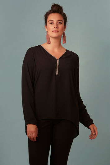 Chemisier &agrave; strass