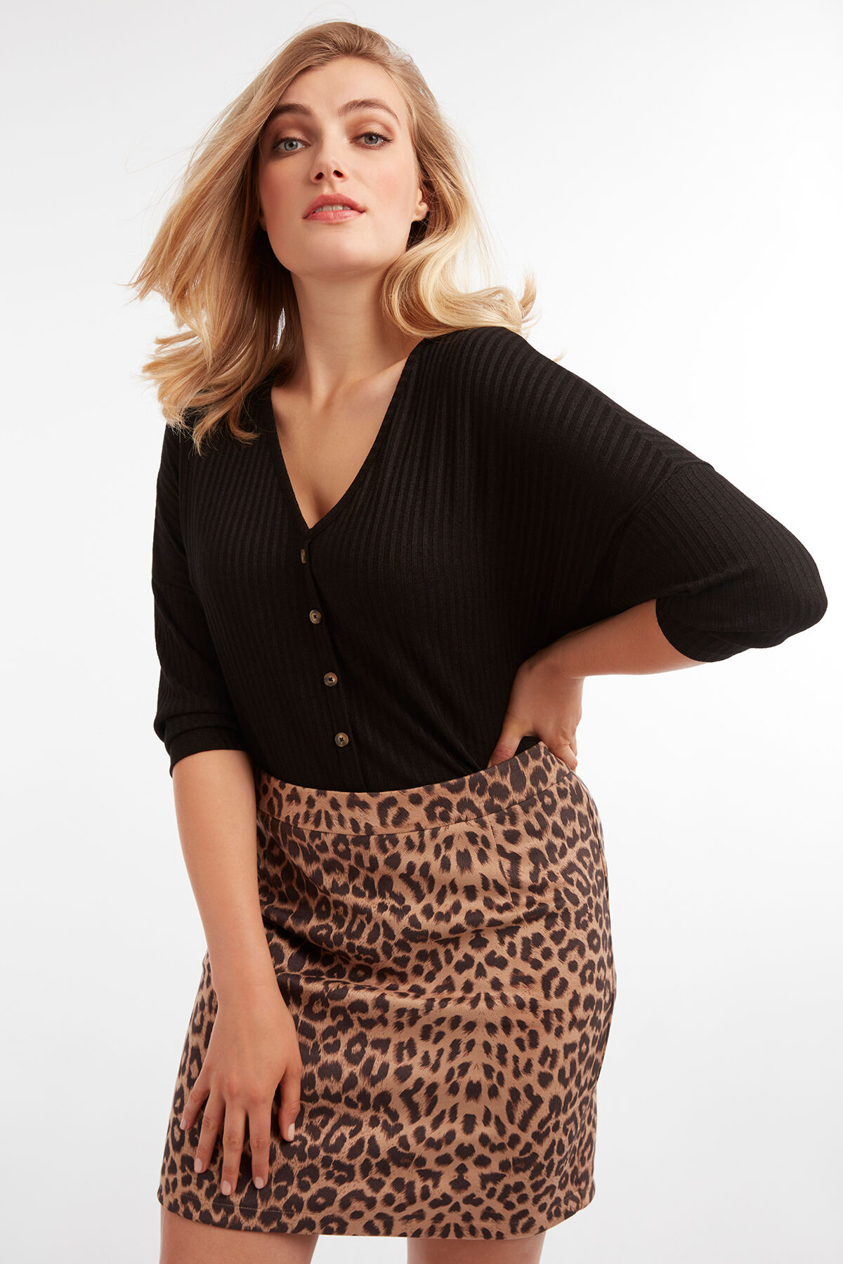 Femmes Jupe imitation daim MS Mode