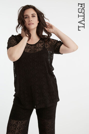 Haut long en crochet