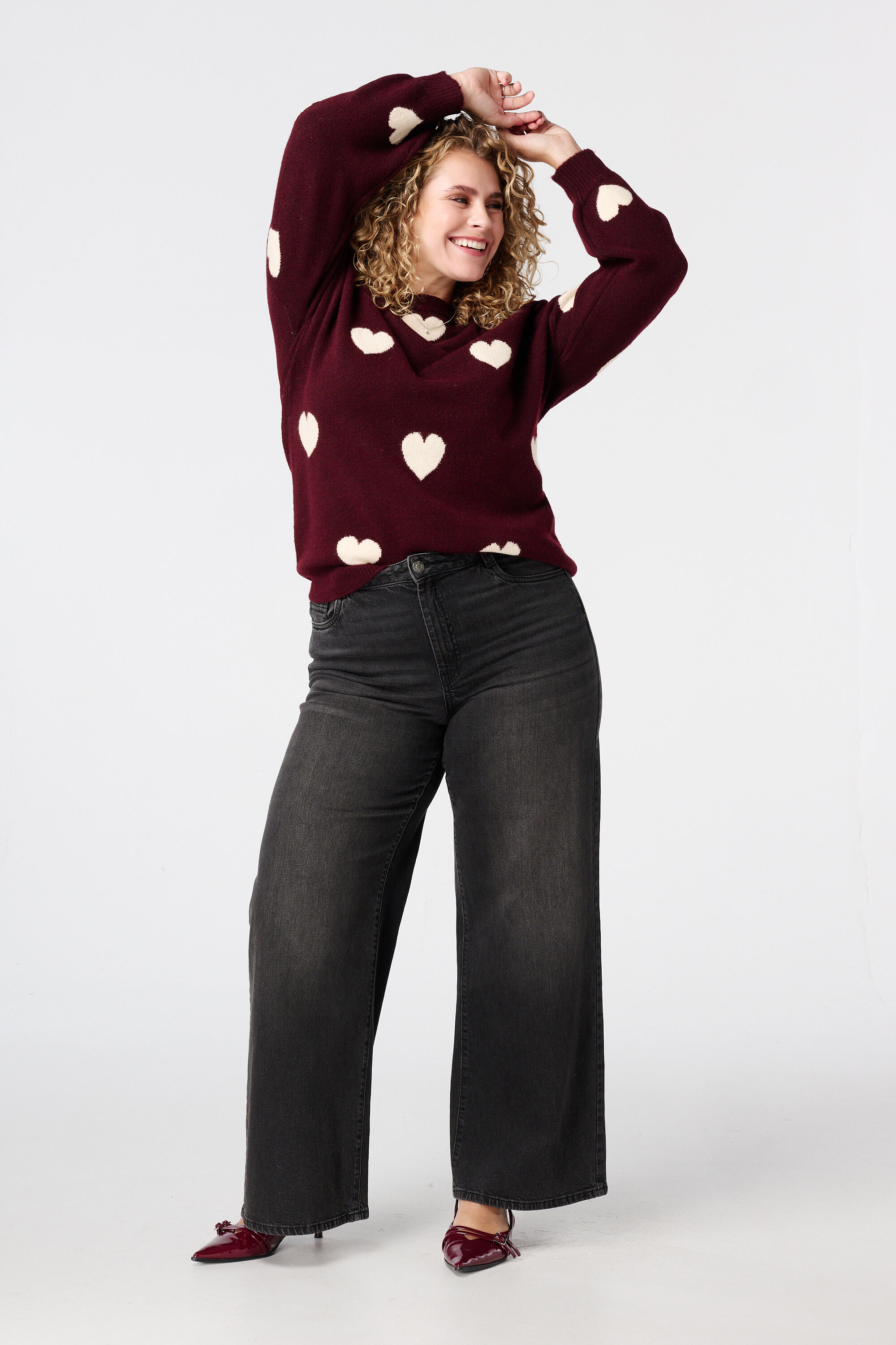 Pull fin &agrave; motif c&oelig;ur image number 5