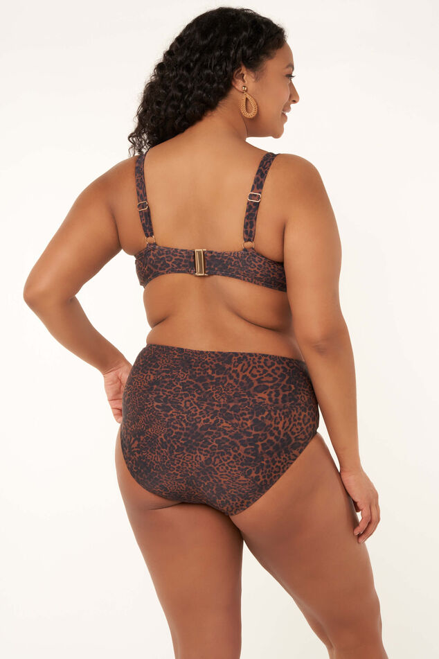 Bas de bikini taille haute imprimé panthère image number 4