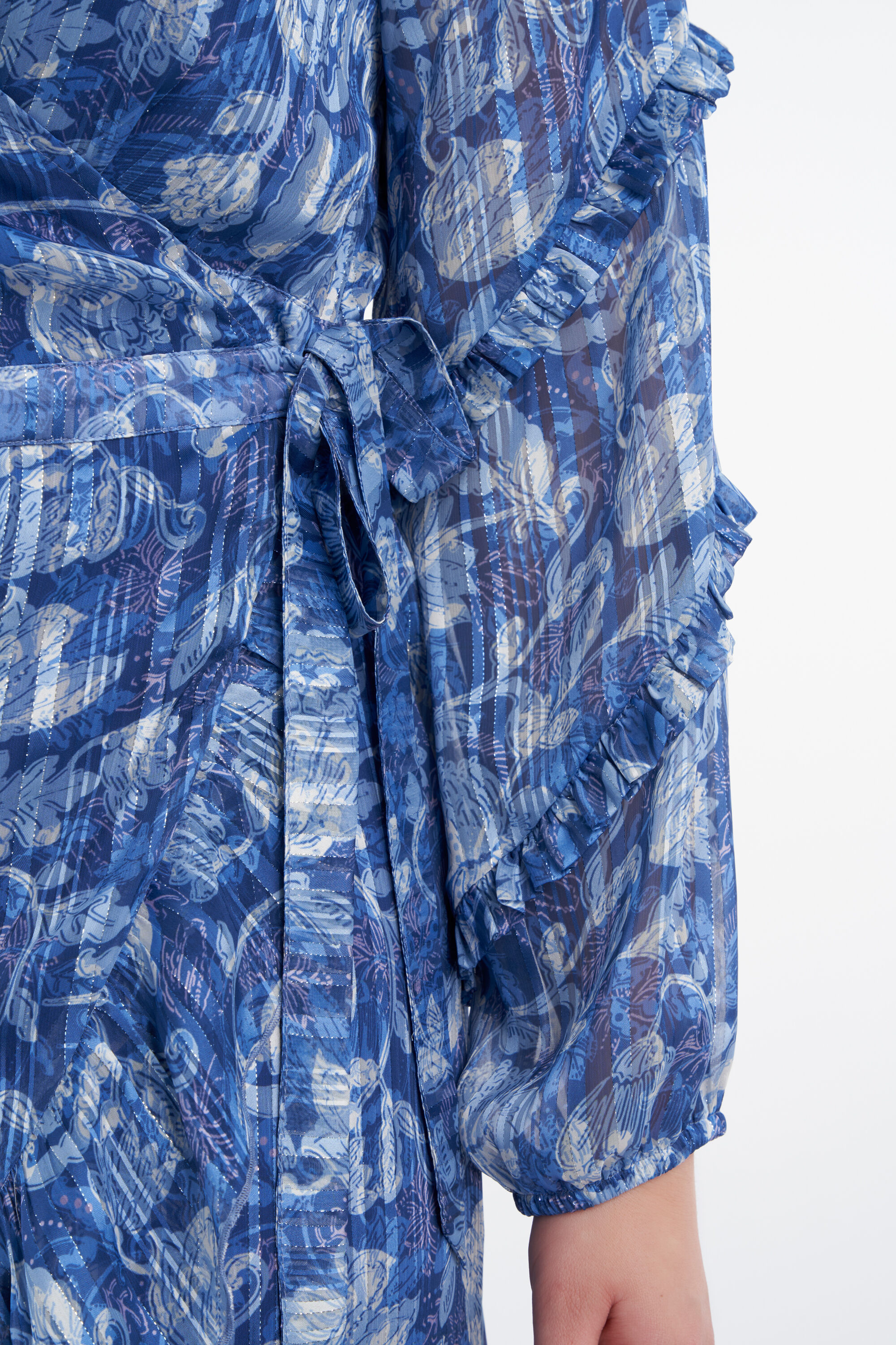 Longue robe portefeuille &agrave; imprim&eacute; image number 5