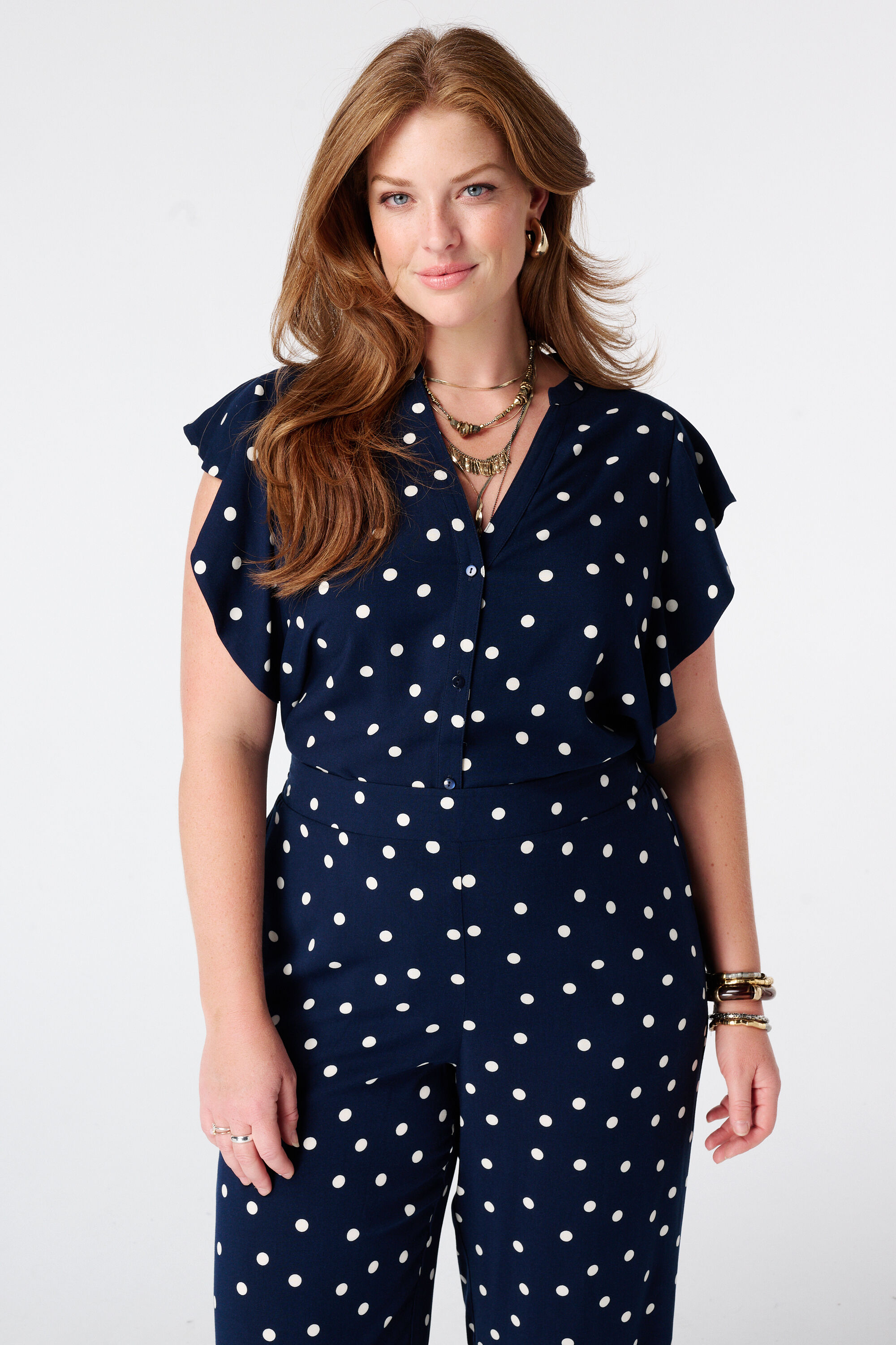 Blouse &agrave; pois
