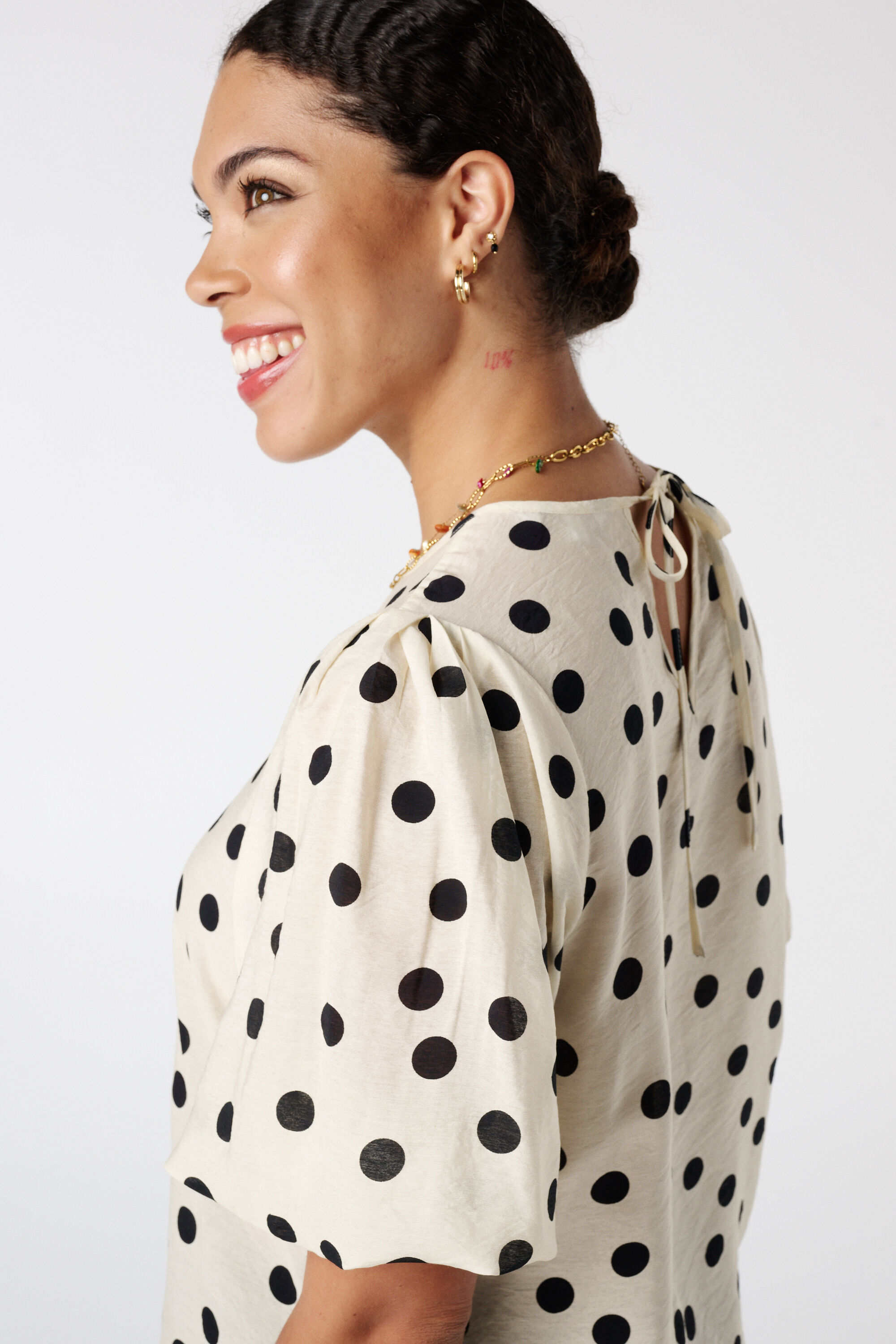 Chemisier &agrave; pois image number 4