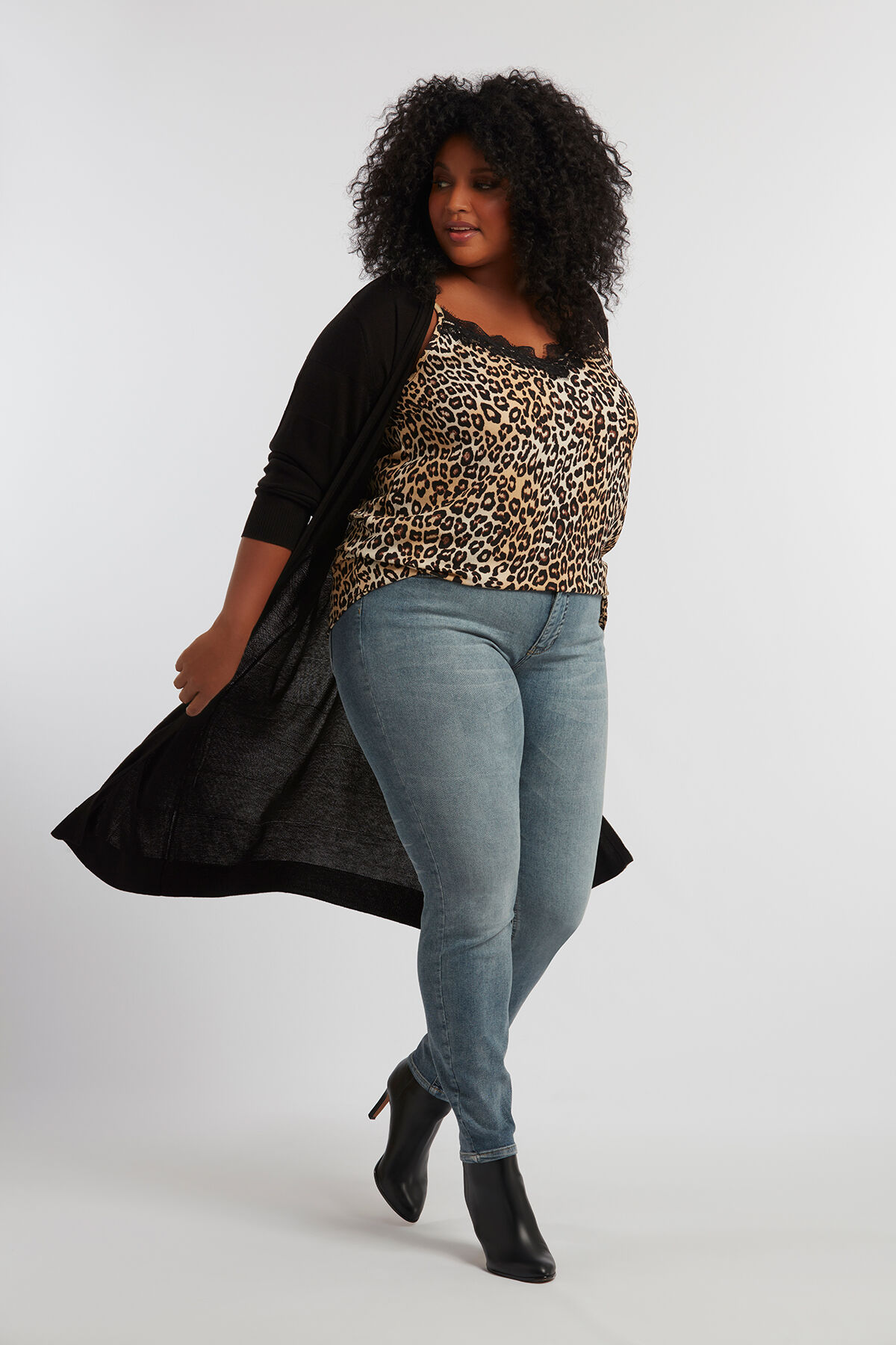 Cardigan ray&eacute; ouvert image number 3