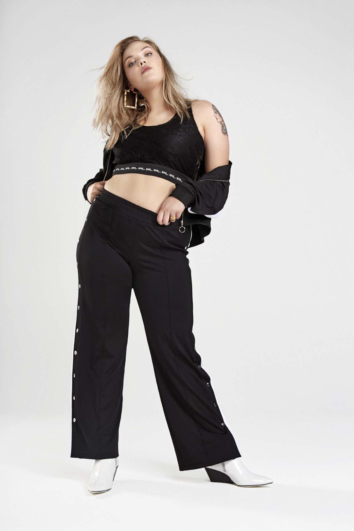 Jogging avec bouton new arrivals pression