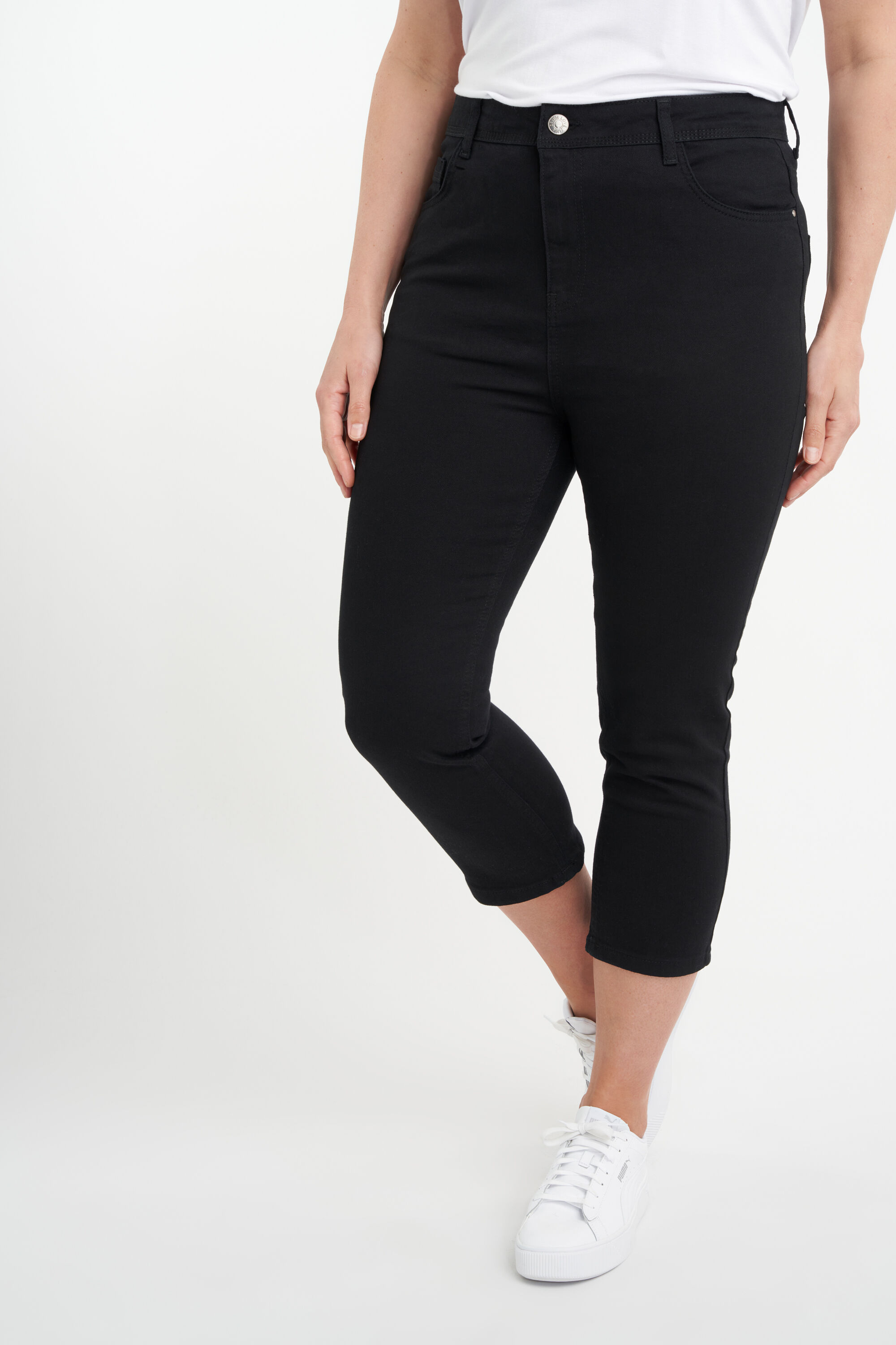 Femmes Jean 3 4 moulant taille haute CHERRY MS Mode