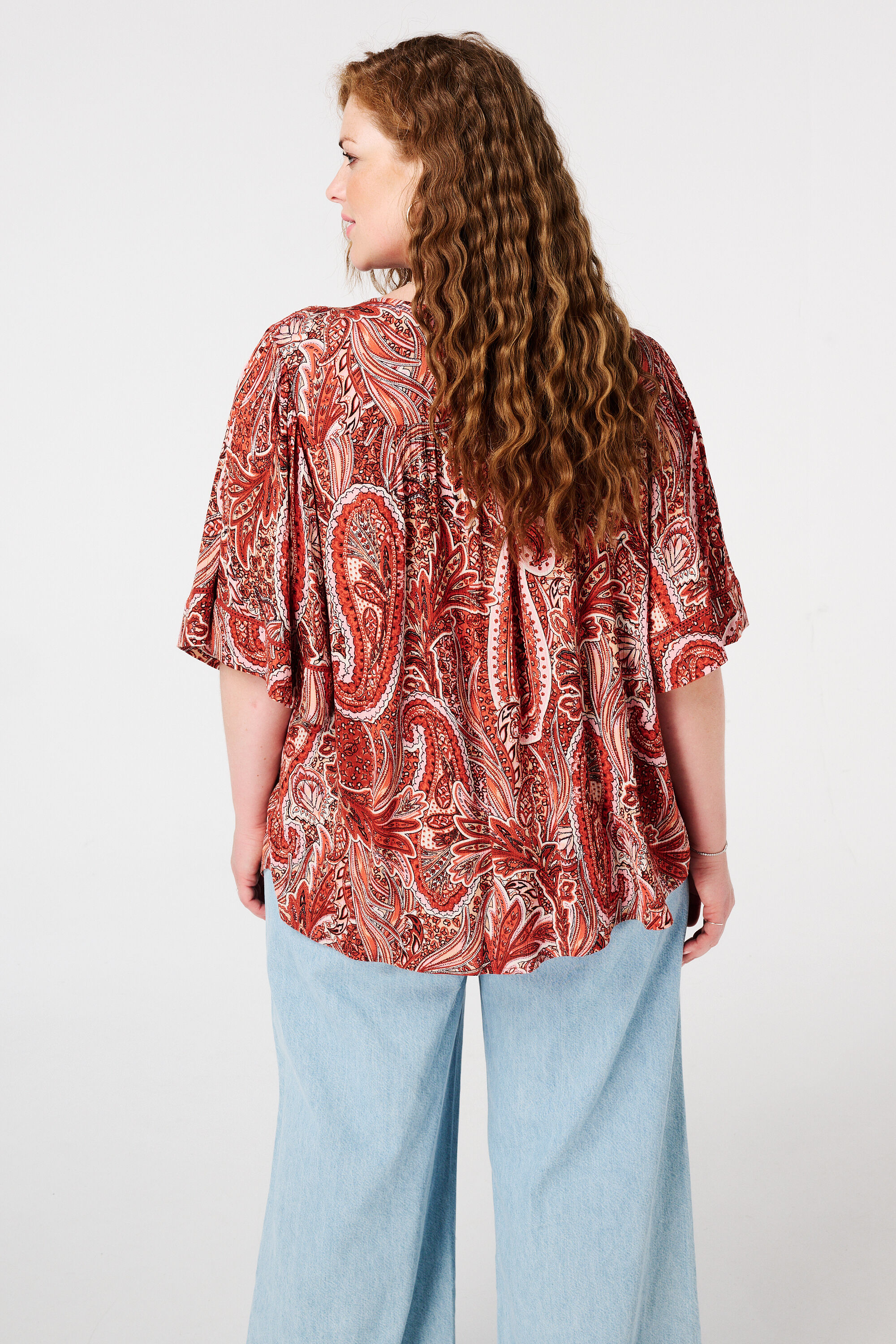 Chemisier avec imprim&eacute; et n&oelig;ud image number 3