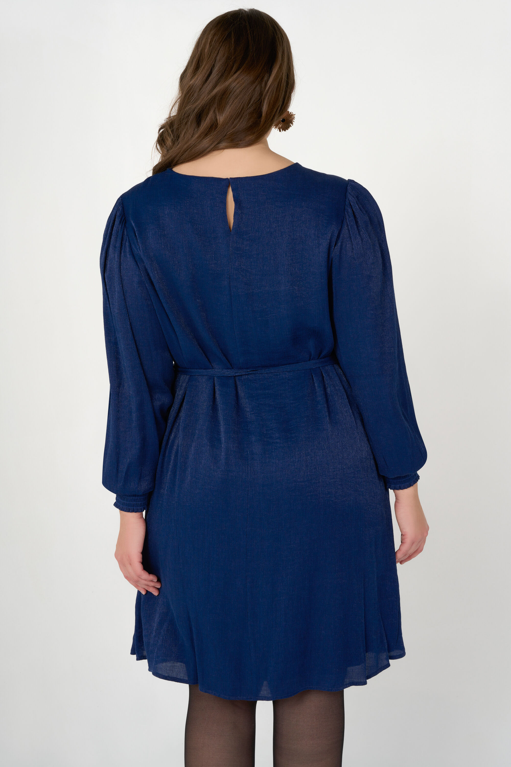Femmes Robe midi avec detail dore MS Mode