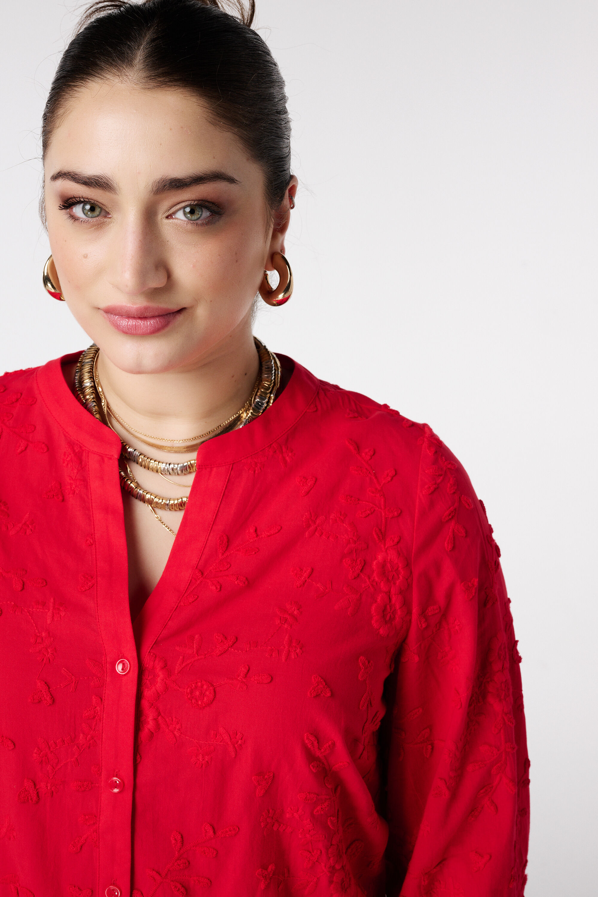 Blouse &agrave; imprim&eacute; fleuri 3D image number 4