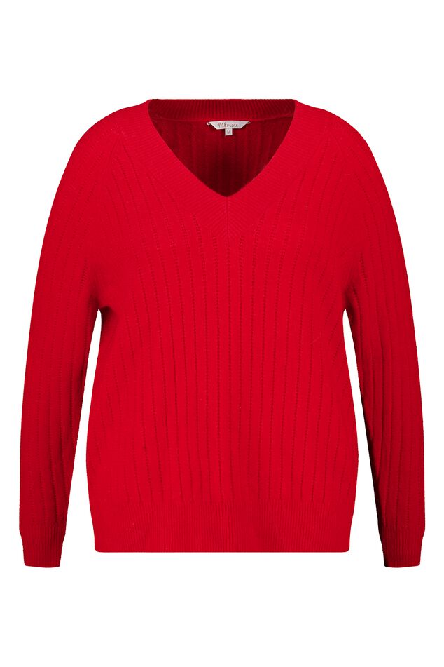 Pull finement tricoté avec motif image number 1