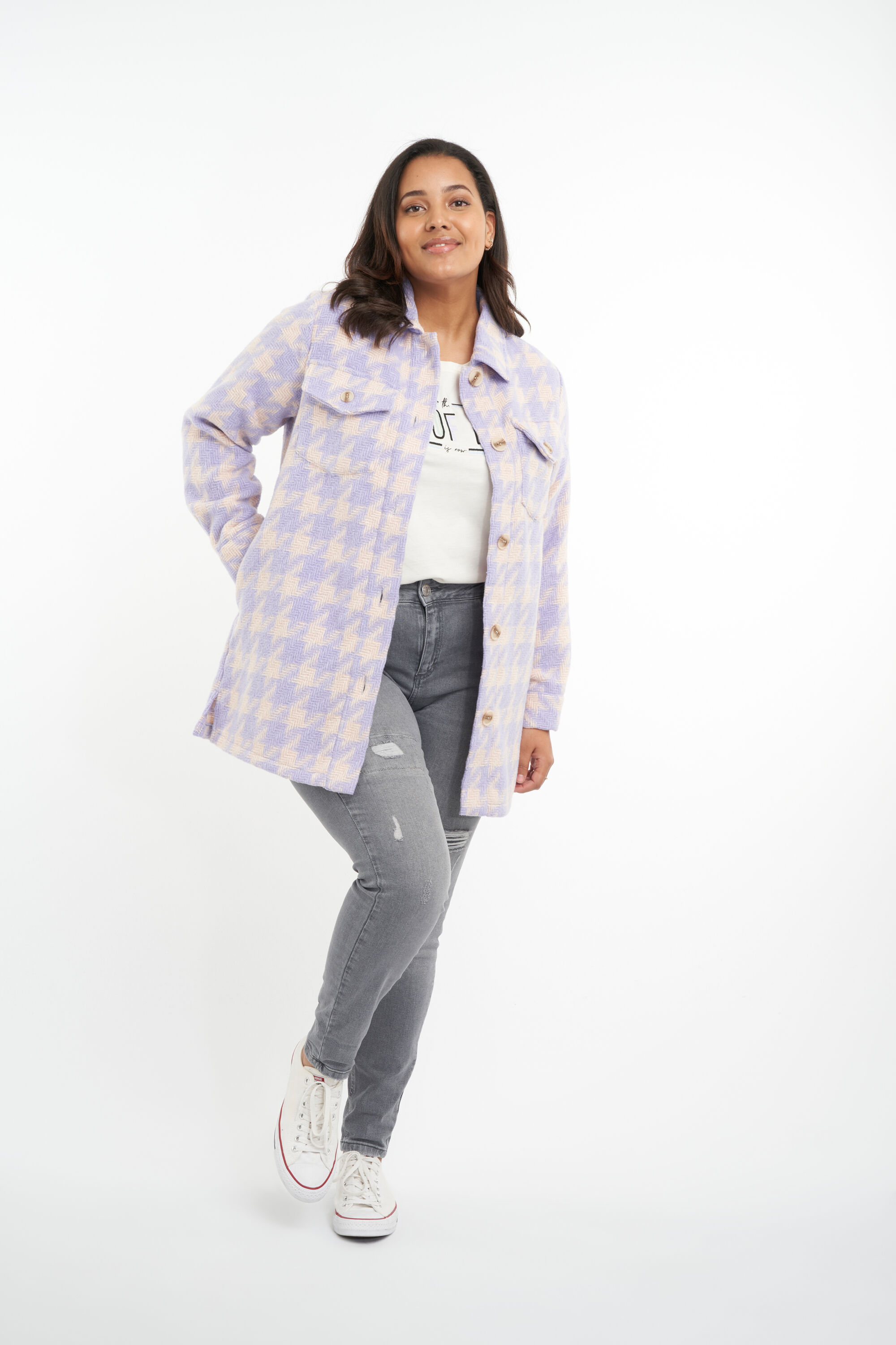 Veste imprimé pied online de poule