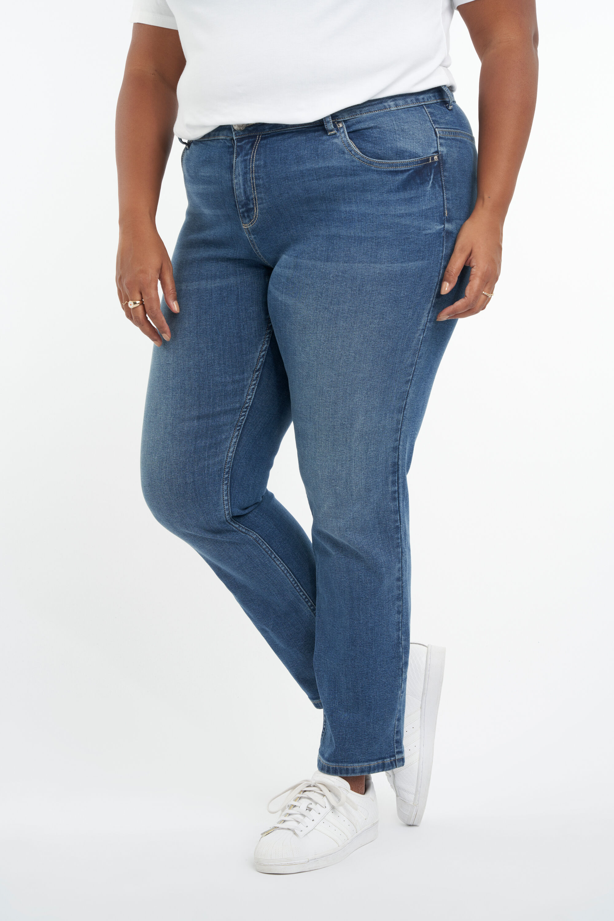 Jean &agrave; jambes amples ROSE