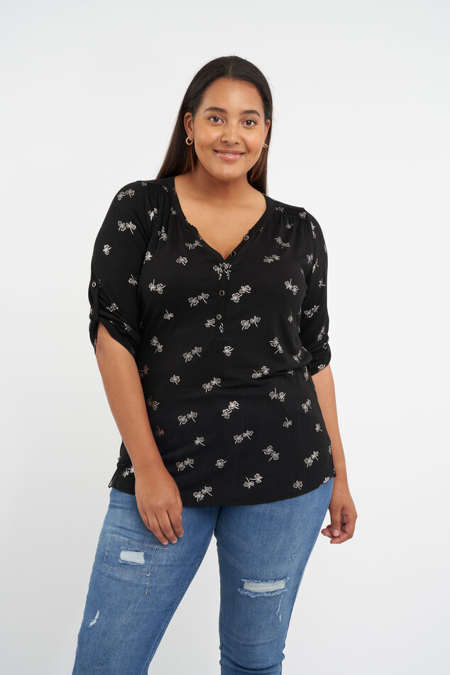 Haut à imprimé métallisé image number 6