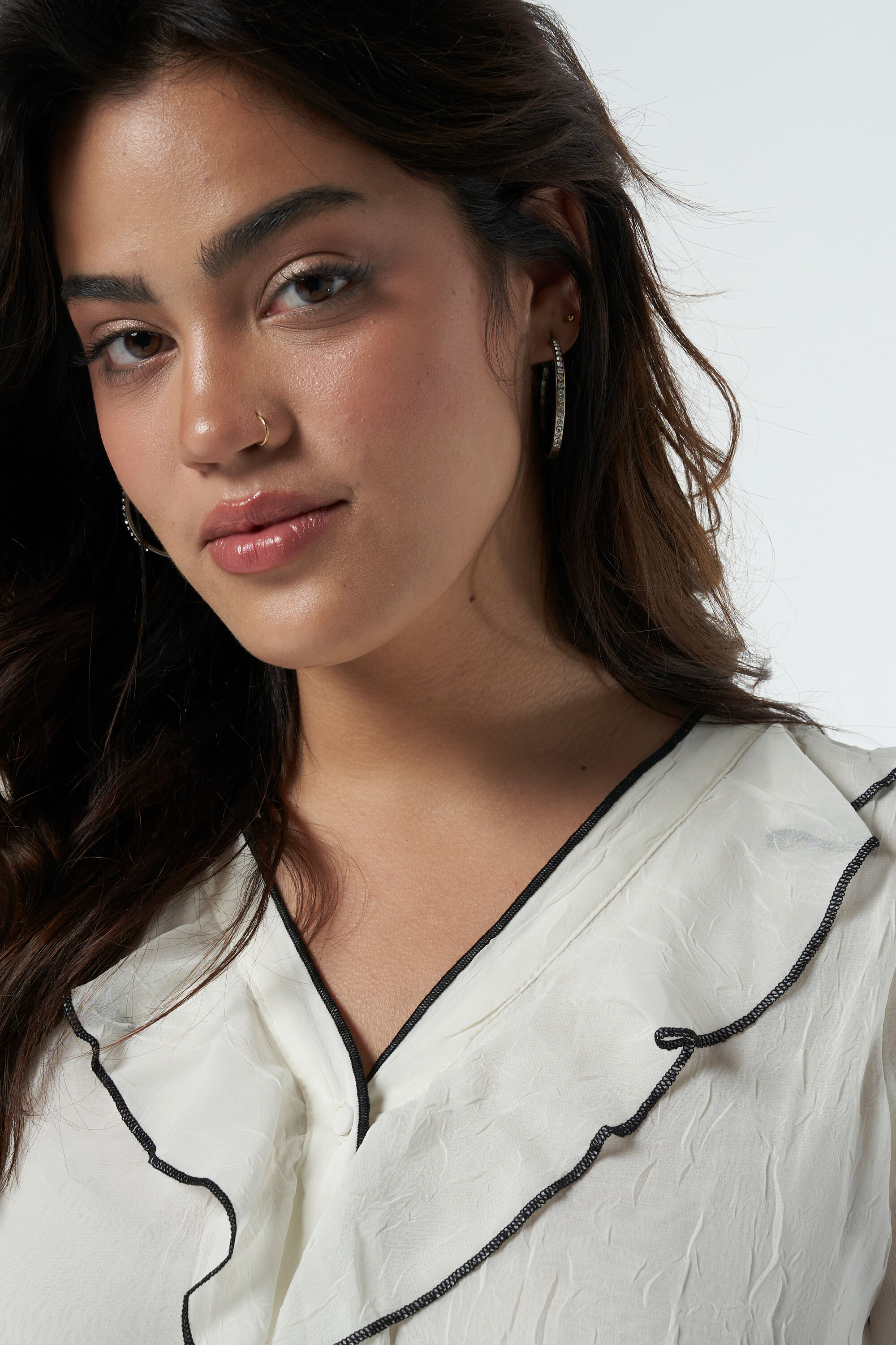 Chemisier &agrave; volants  image number 4